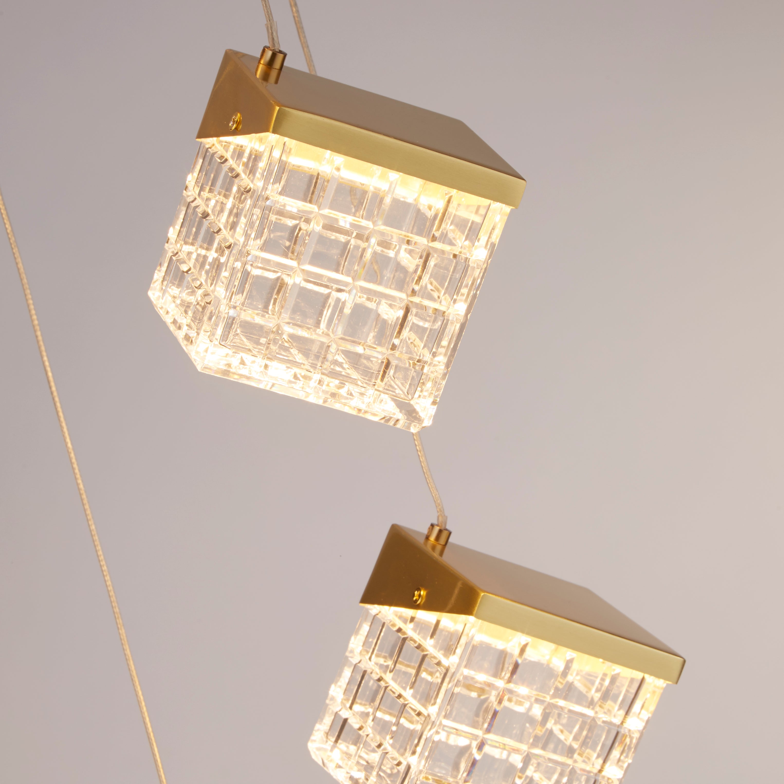 Cuboid 5Lt LED Multi Drop Pendant