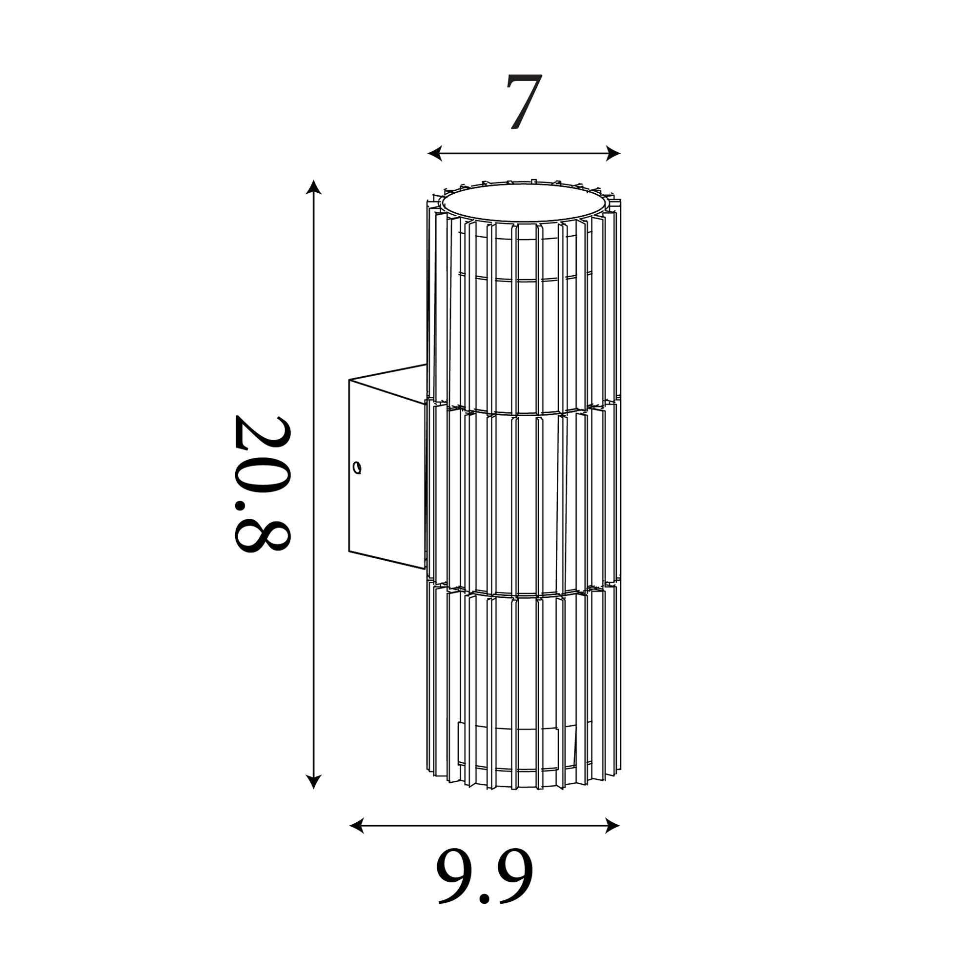Detroit 2Lt Up/Down Outdoor Wall Light