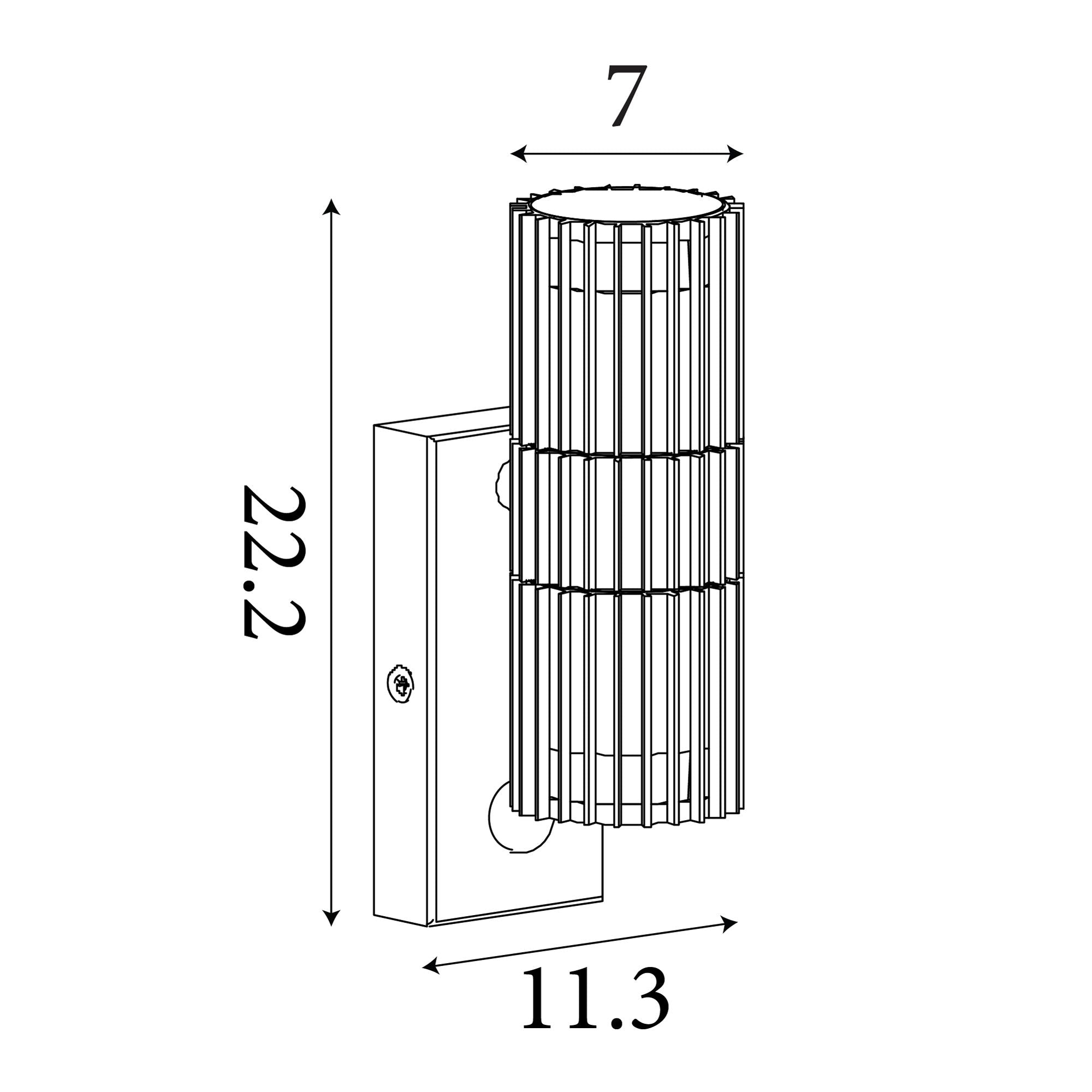 Detroit 2Lt Up/Down Outdoor Wall Light with PIR