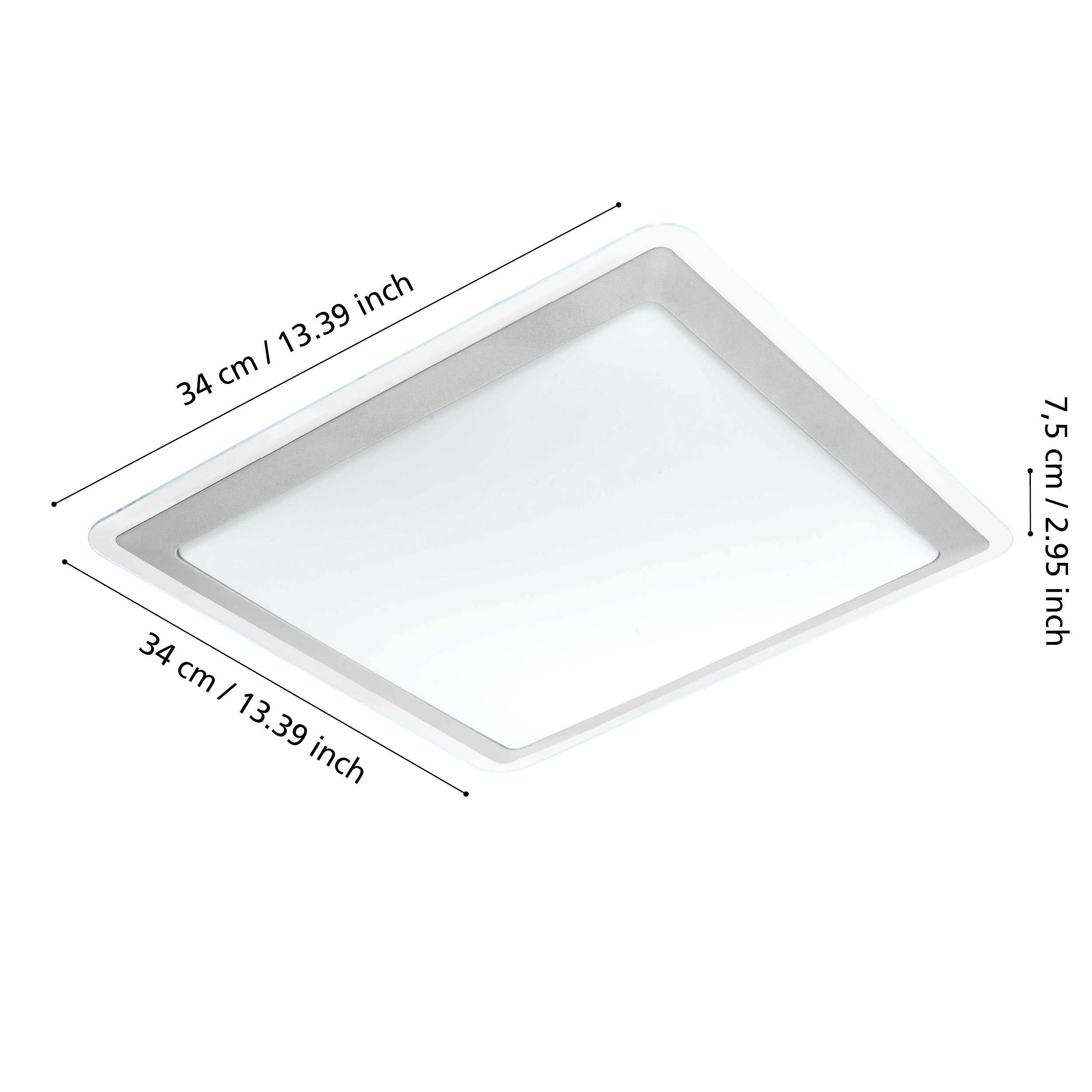COMPETA 80mm Square Flush Fitting