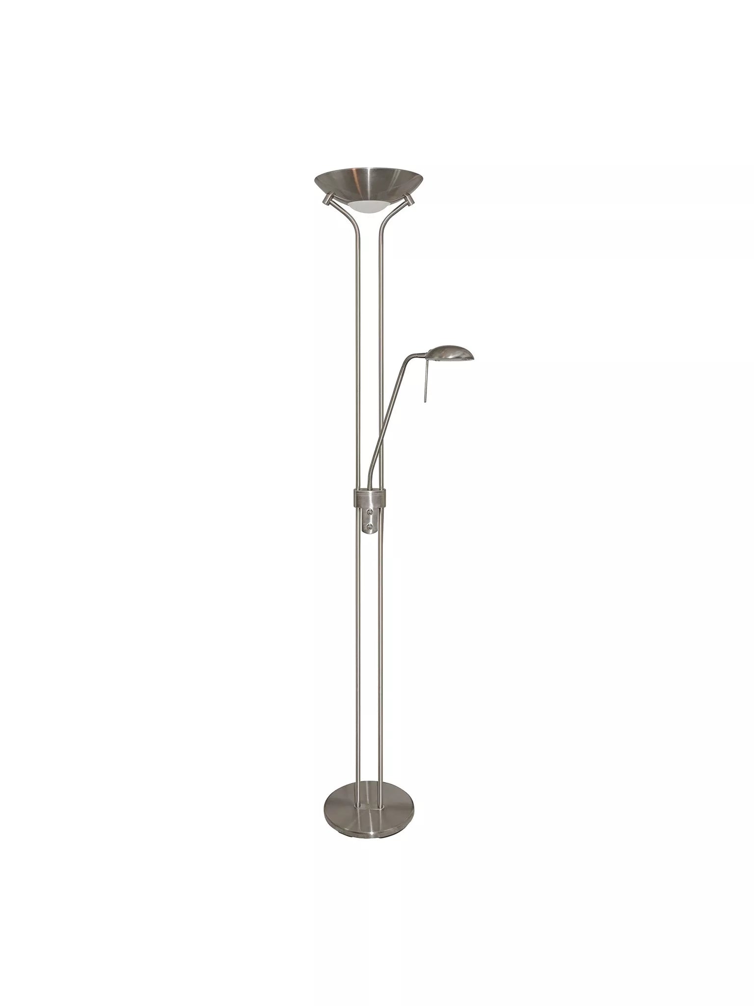 Mother & Child Floor Lamp - Satin Silver Metal & Glass SKU: 4329SS