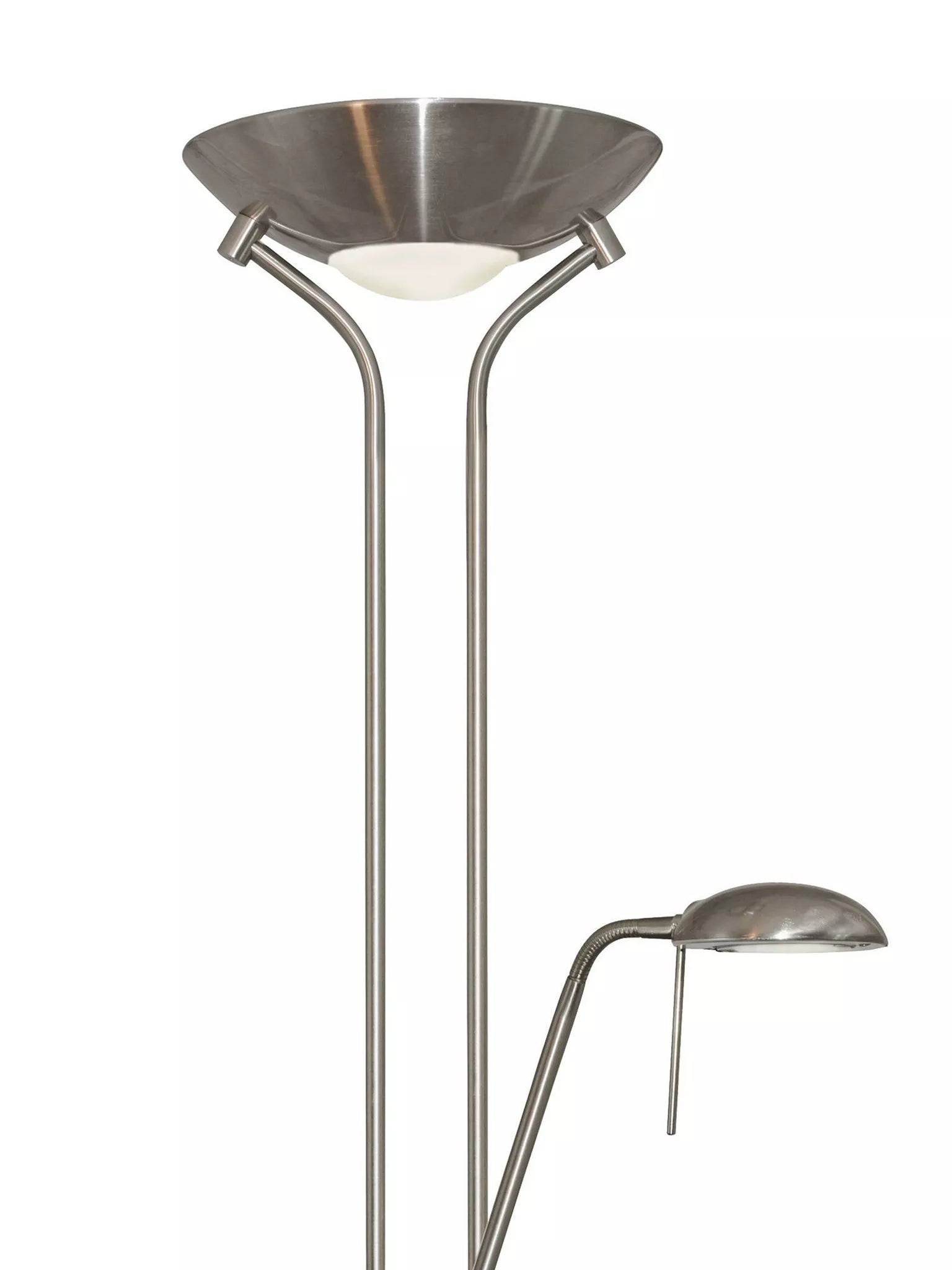 Mother & Child Floor Lamp - Satin Silver Metal & Glass SKU: 4329SS