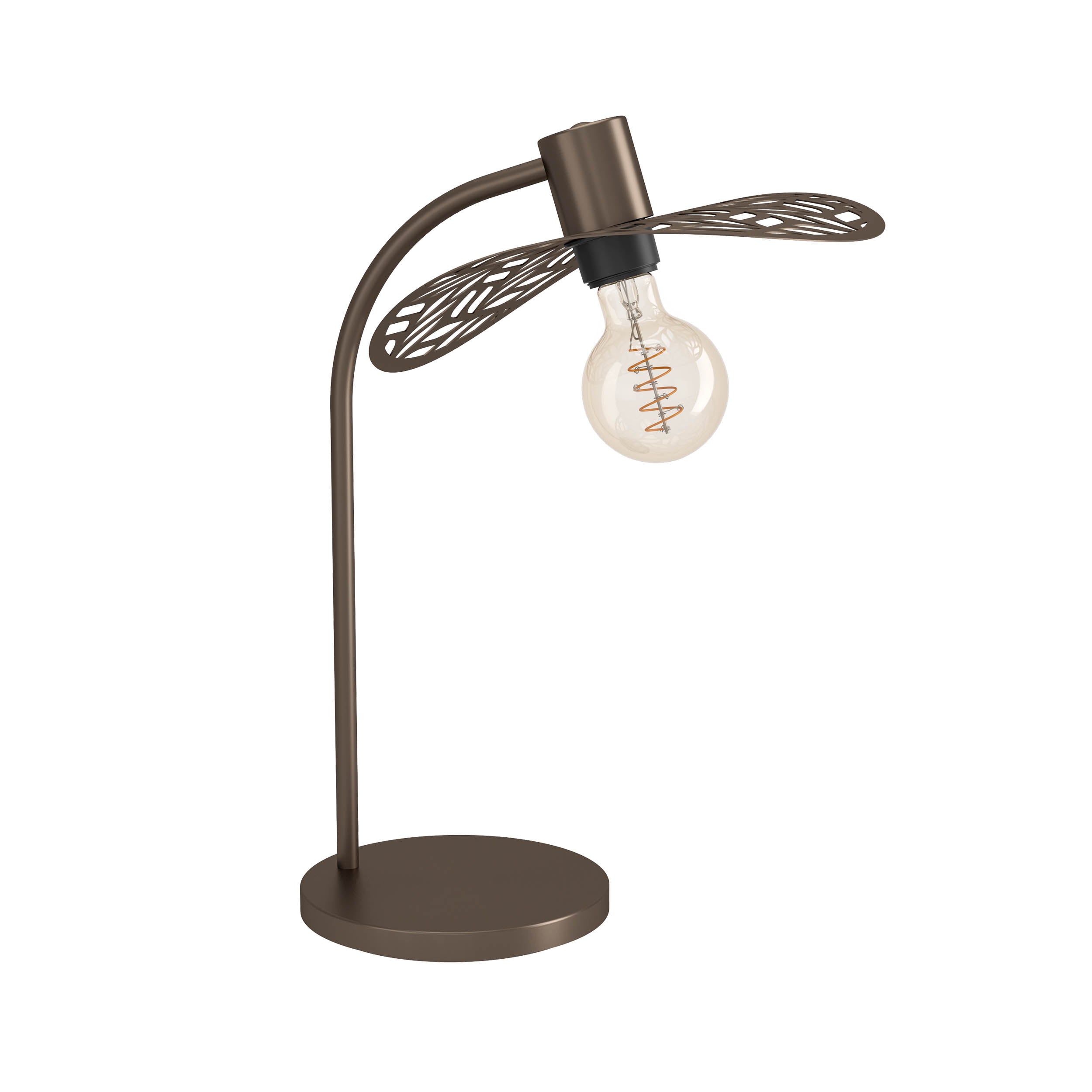 EGLO Swaby Rustic Leaf Cut Table Lamp 45cm