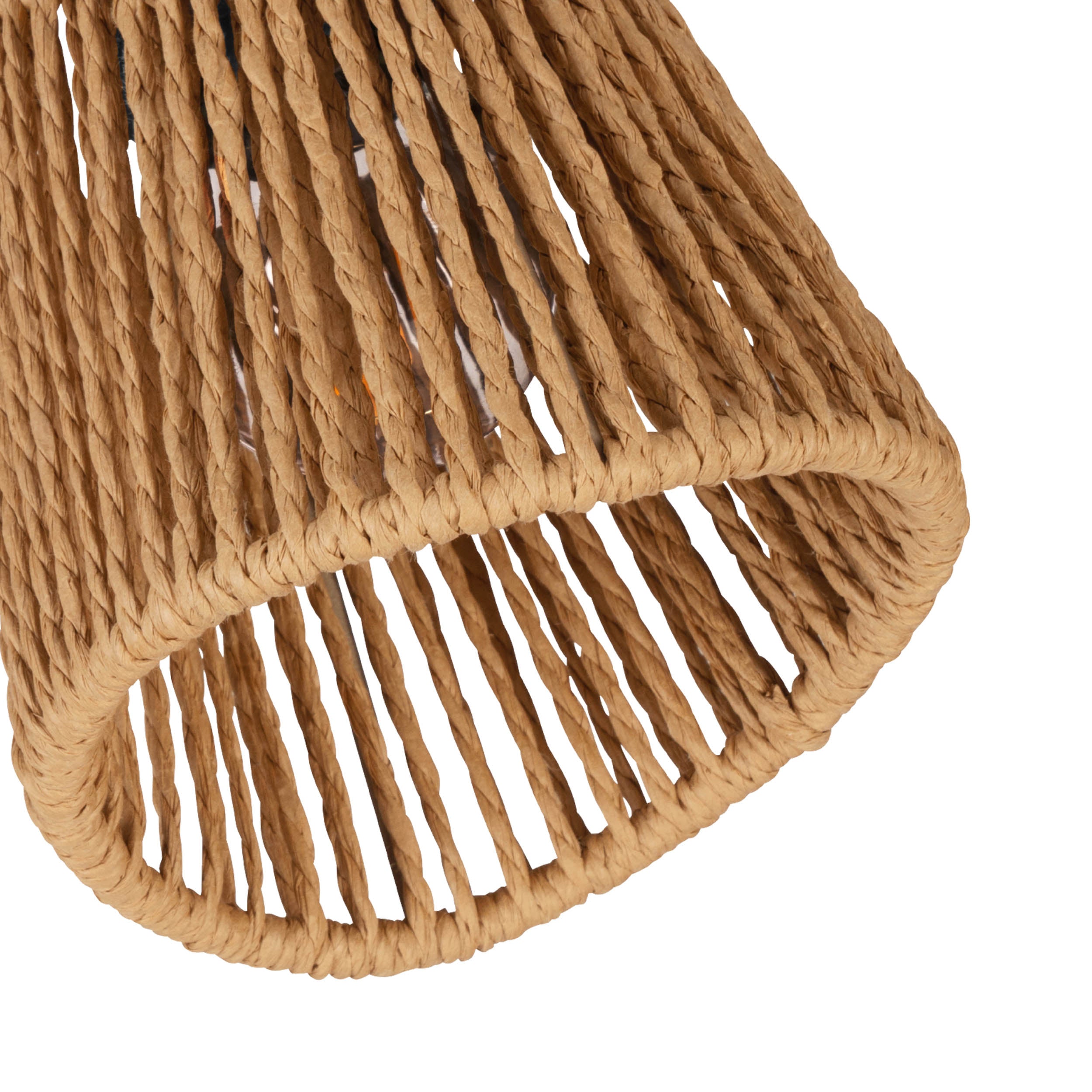 EGLO Keelby Natural Paper Rope Wall Light with Adjustable Head