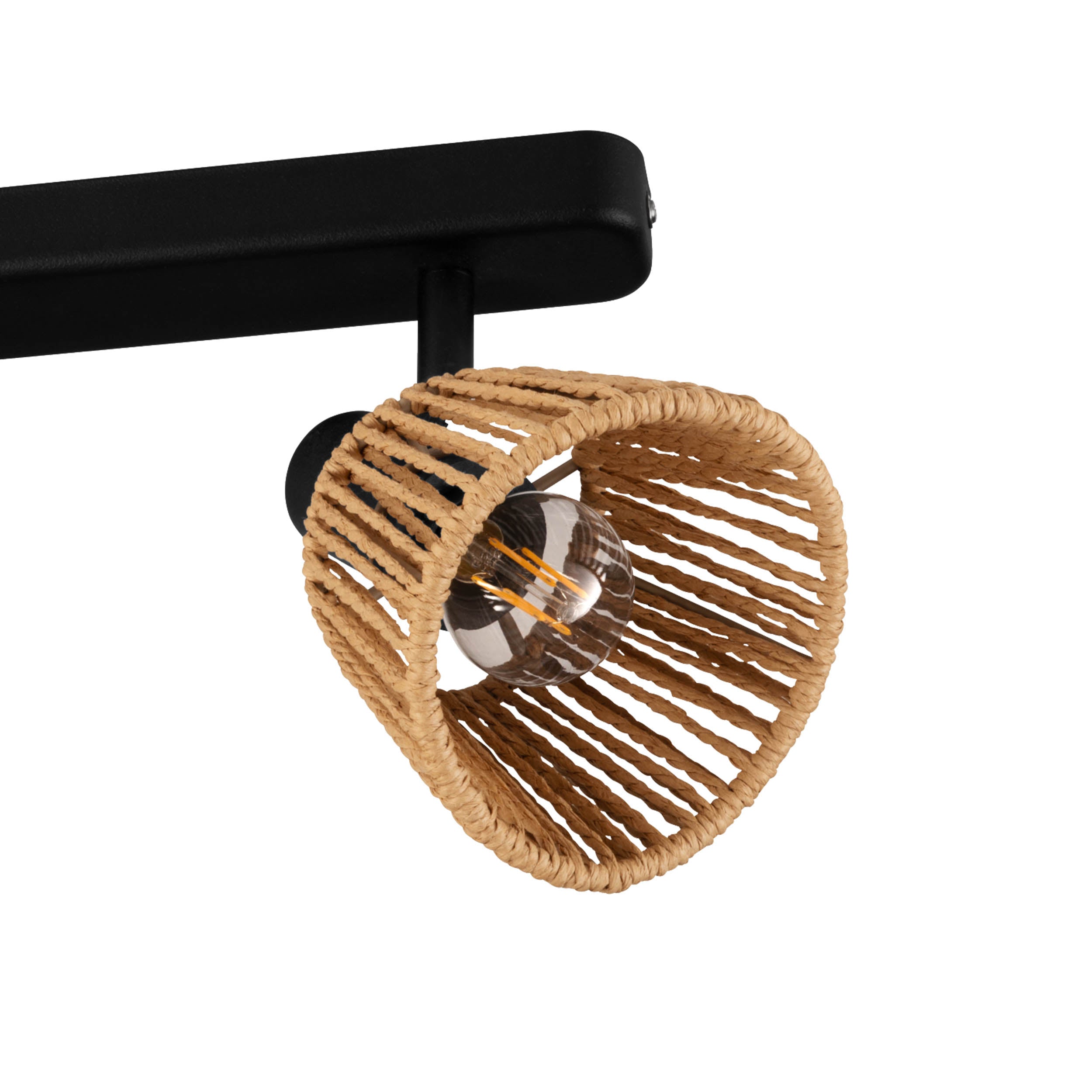 EGLO Keelby Dual Paper Rope Ceiling Light with Adjustable Shades