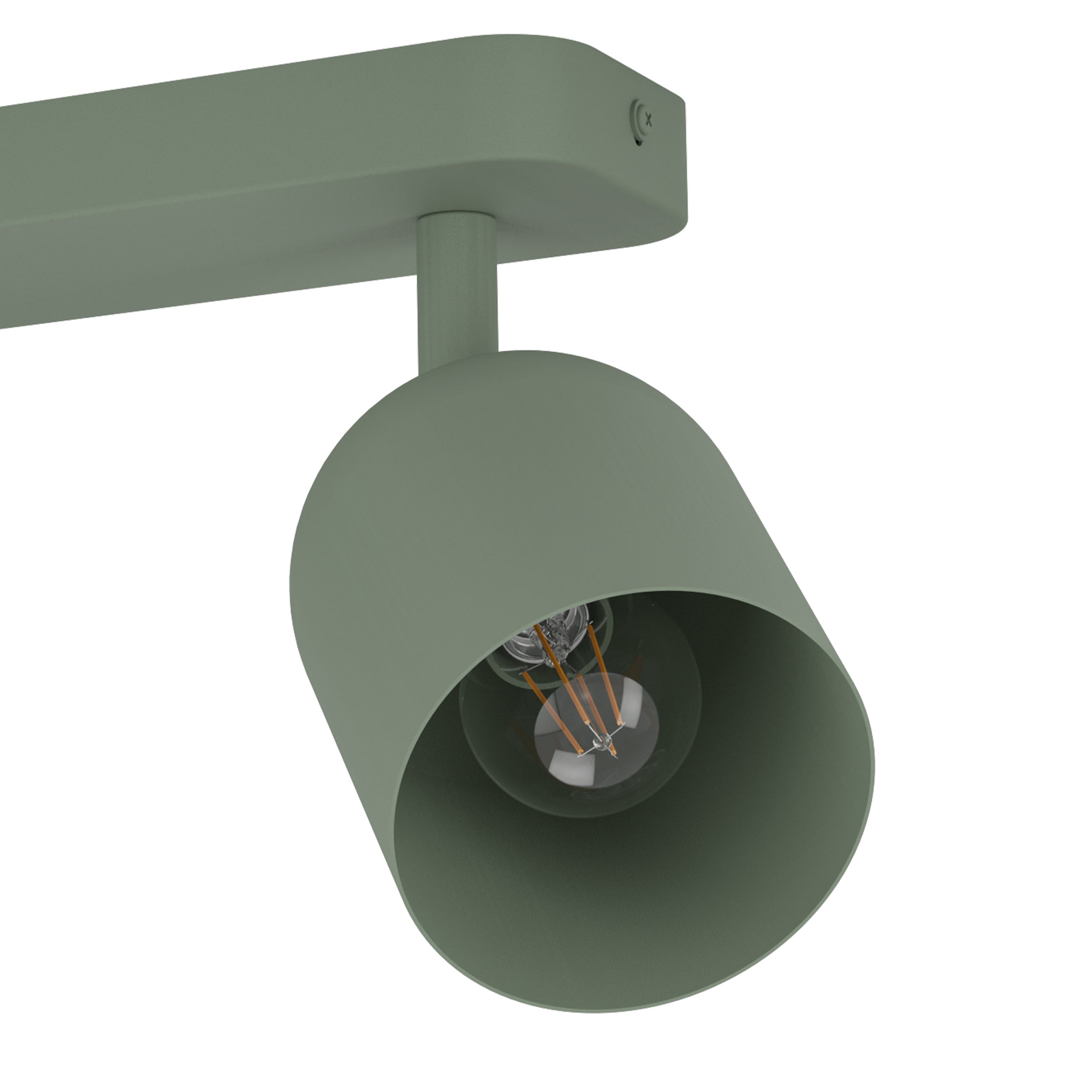 EGLO Tilston Steel Minimalist Dual Ceiling Spotlight, Green