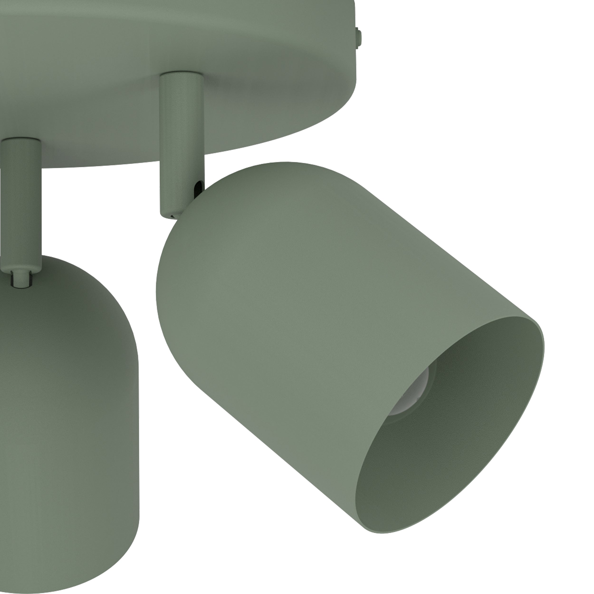 EGLO Tilston Steel Minimalist Triple Ceiling Spotlight, Green