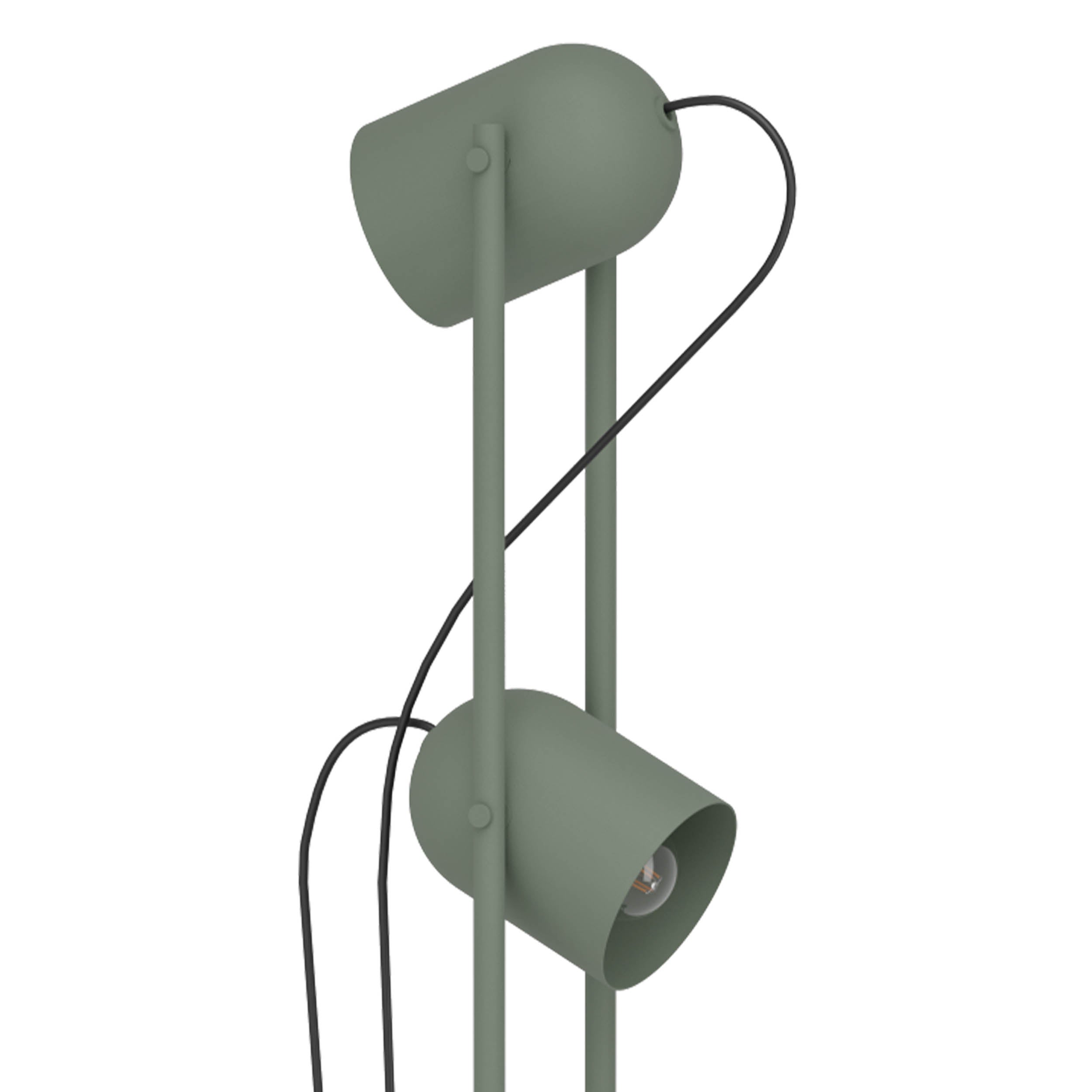 EGLO Tilston Matte Green Dual Spotlight Floor Lamp