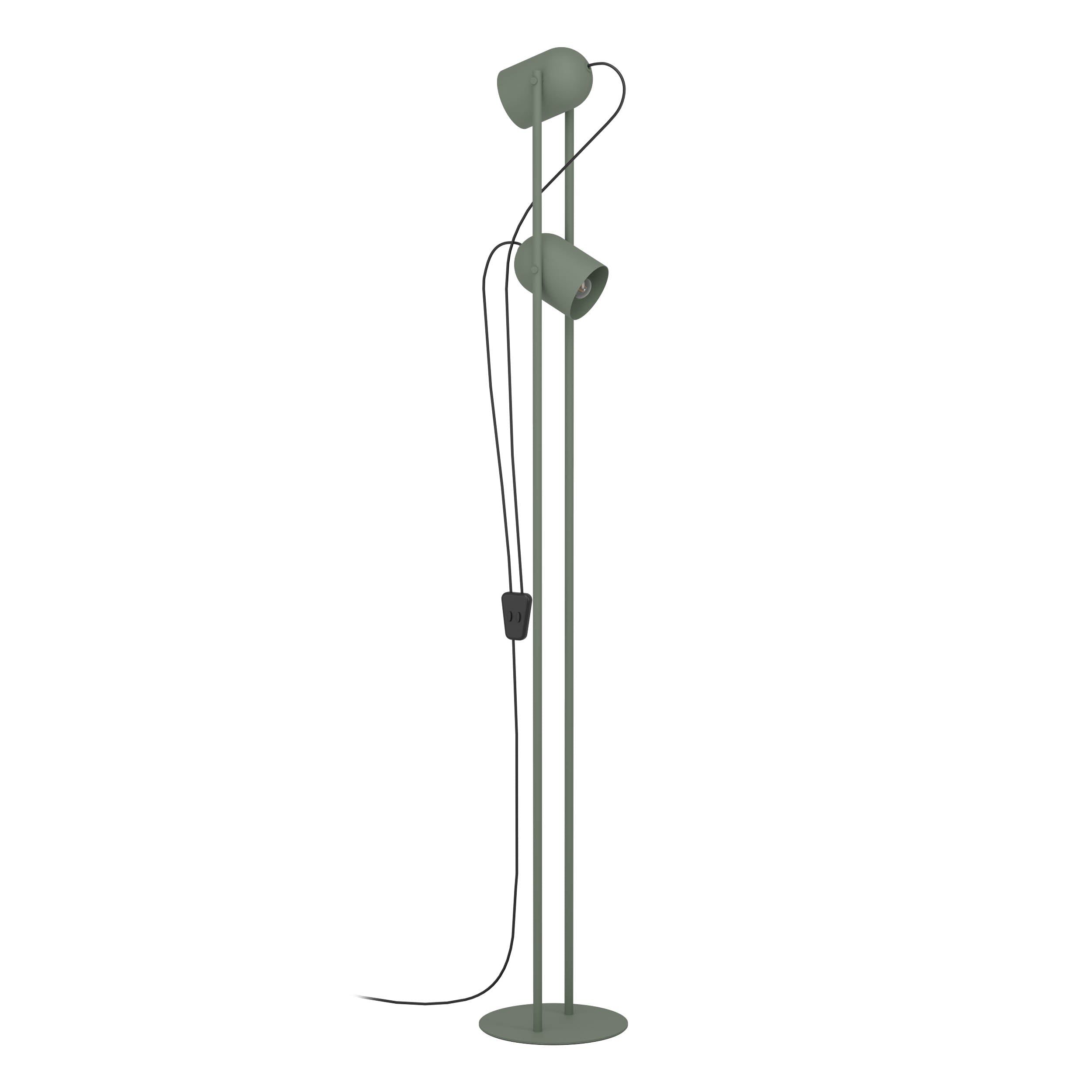 EGLO Tilston Matte Green Dual Spotlight Floor Lamp