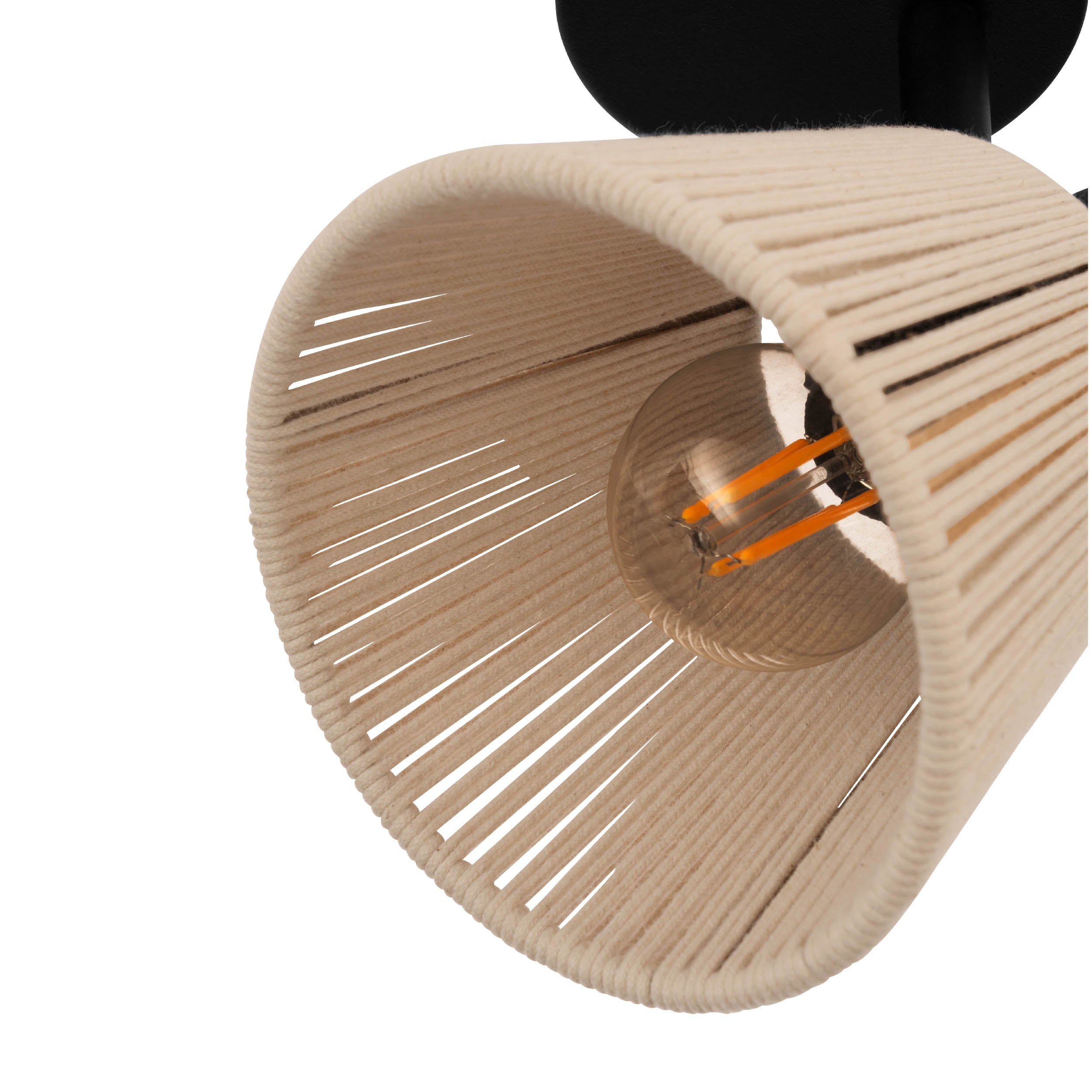 EGLO Seagard Wall & Ceiling Cream Thread Shade Adjustable Spotlight