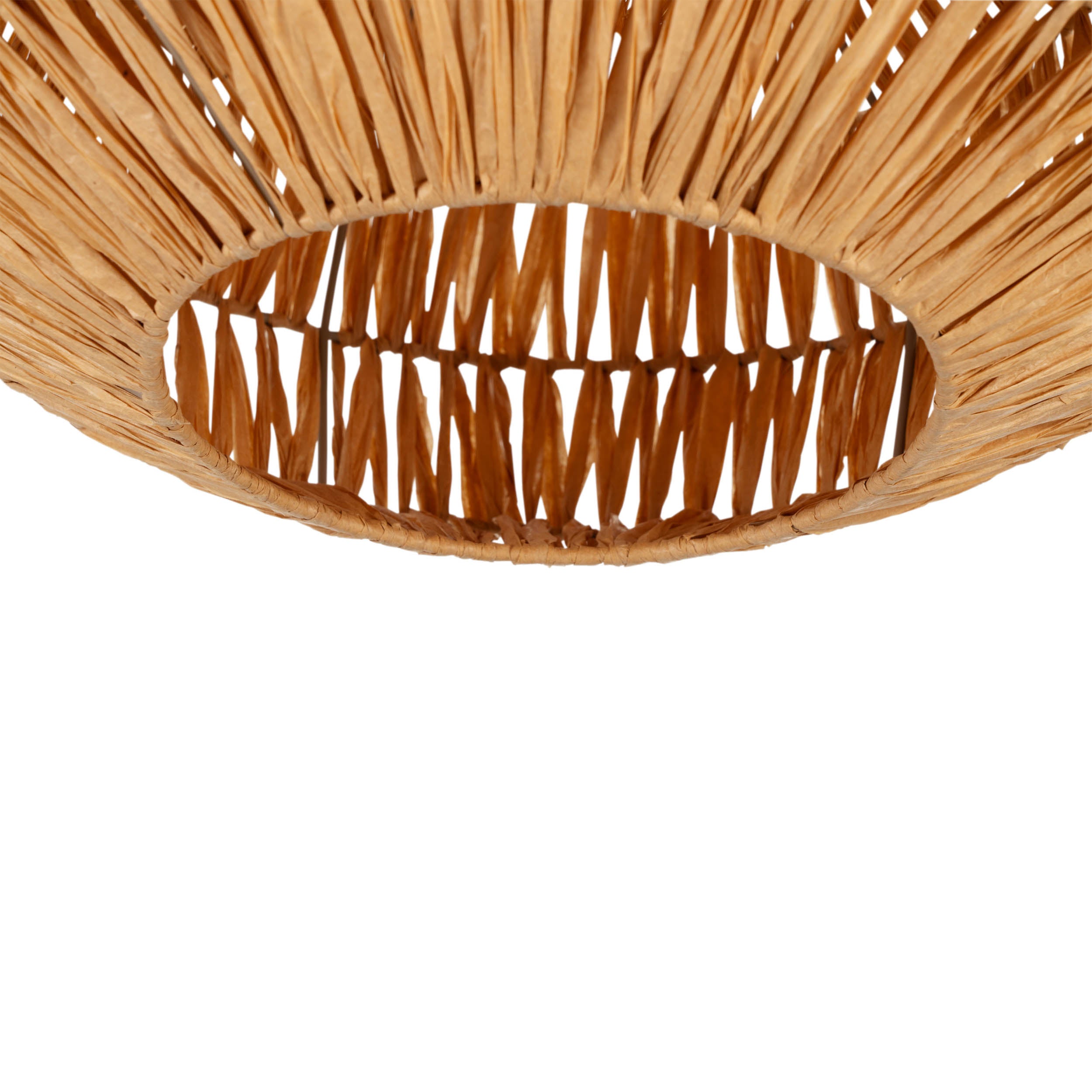 EGLO Sheldon Ceiling Natural Rope Ceiling Light with Black Metal Contrast