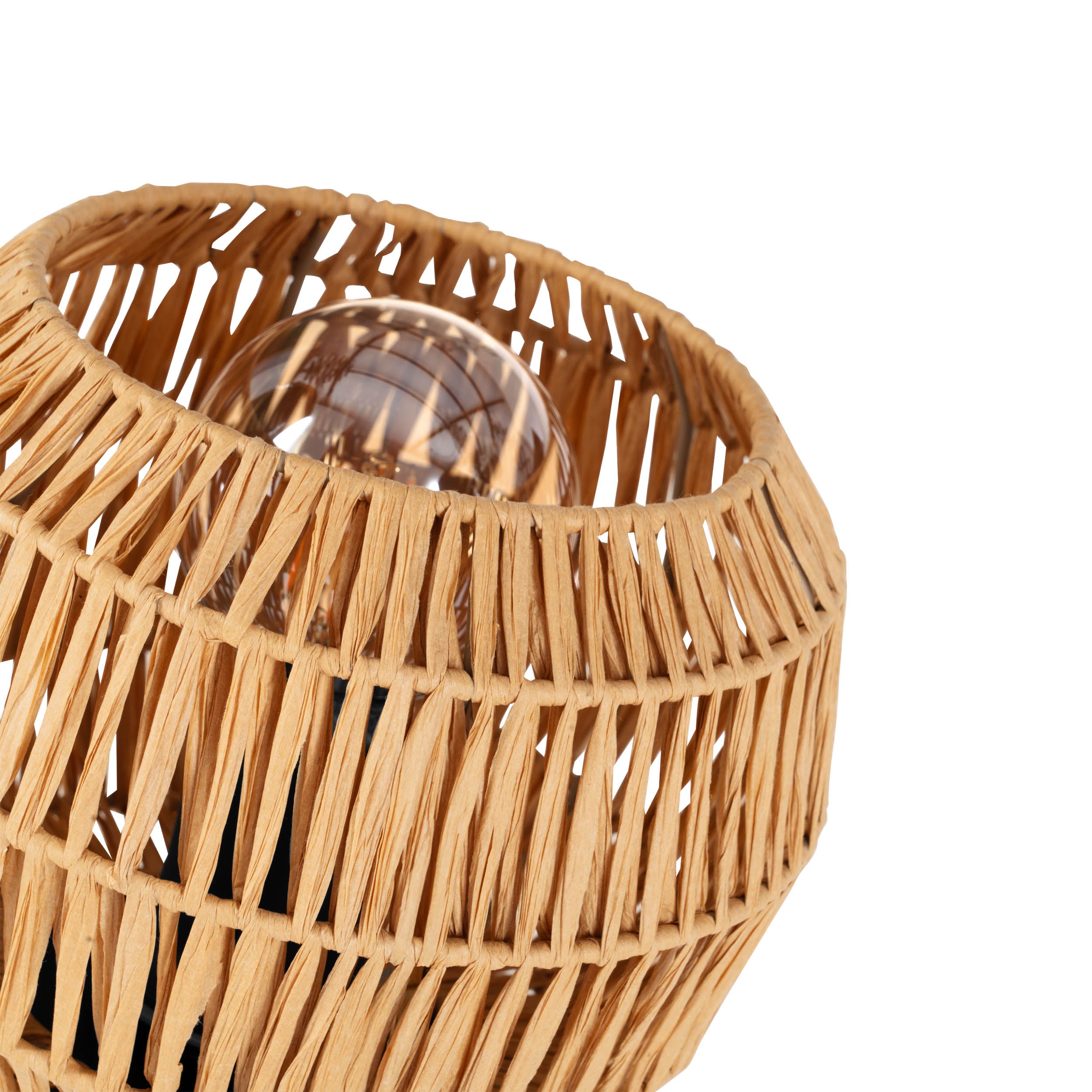 EGLO Sheldon Table Compact Rope Table Lamp with Black Base