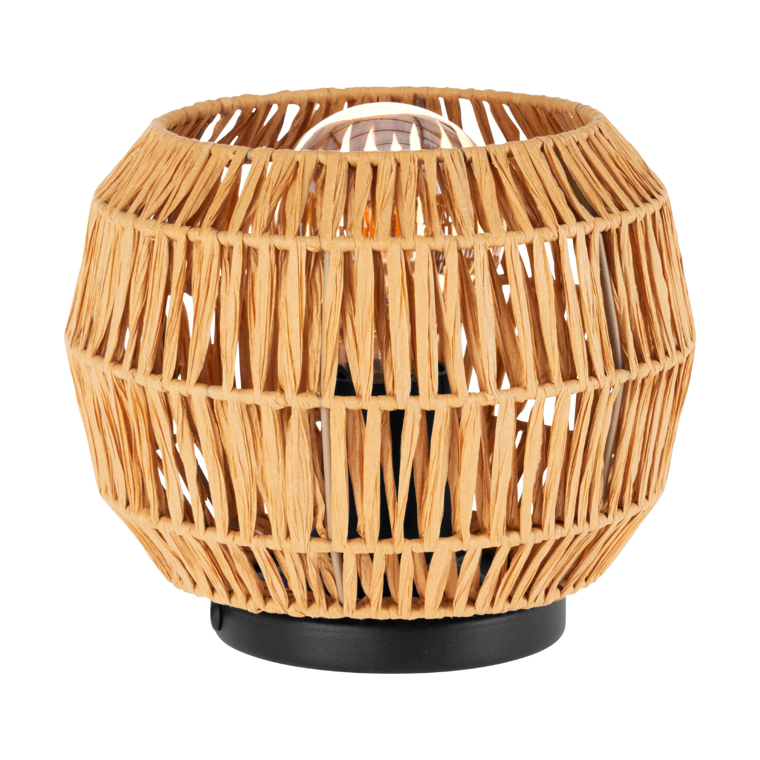 EGLO Sheldon Table Compact Rope Table Lamp with Black Base