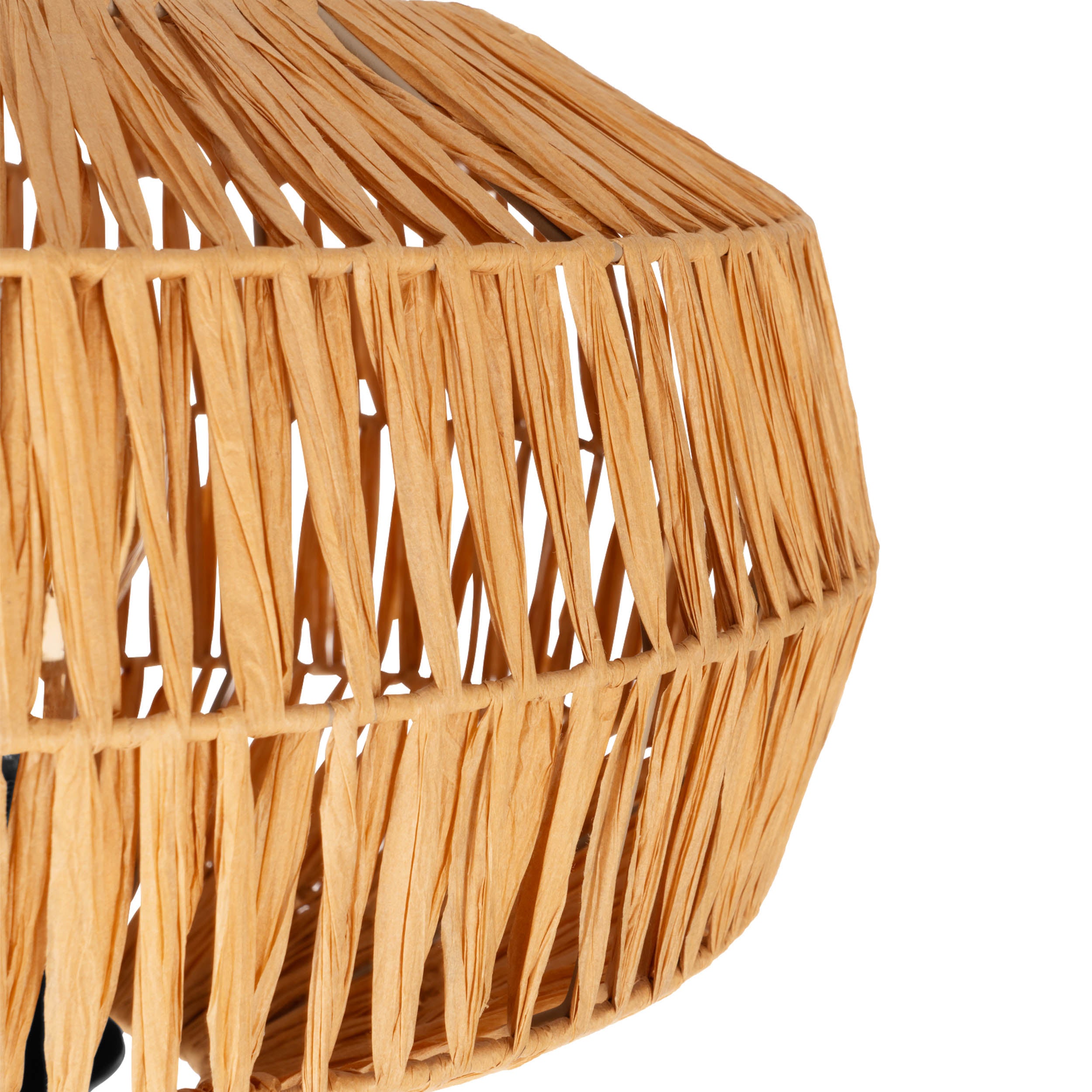 EGLO Sheldon Floor Natural Rope Floor Lamp with Black Frame