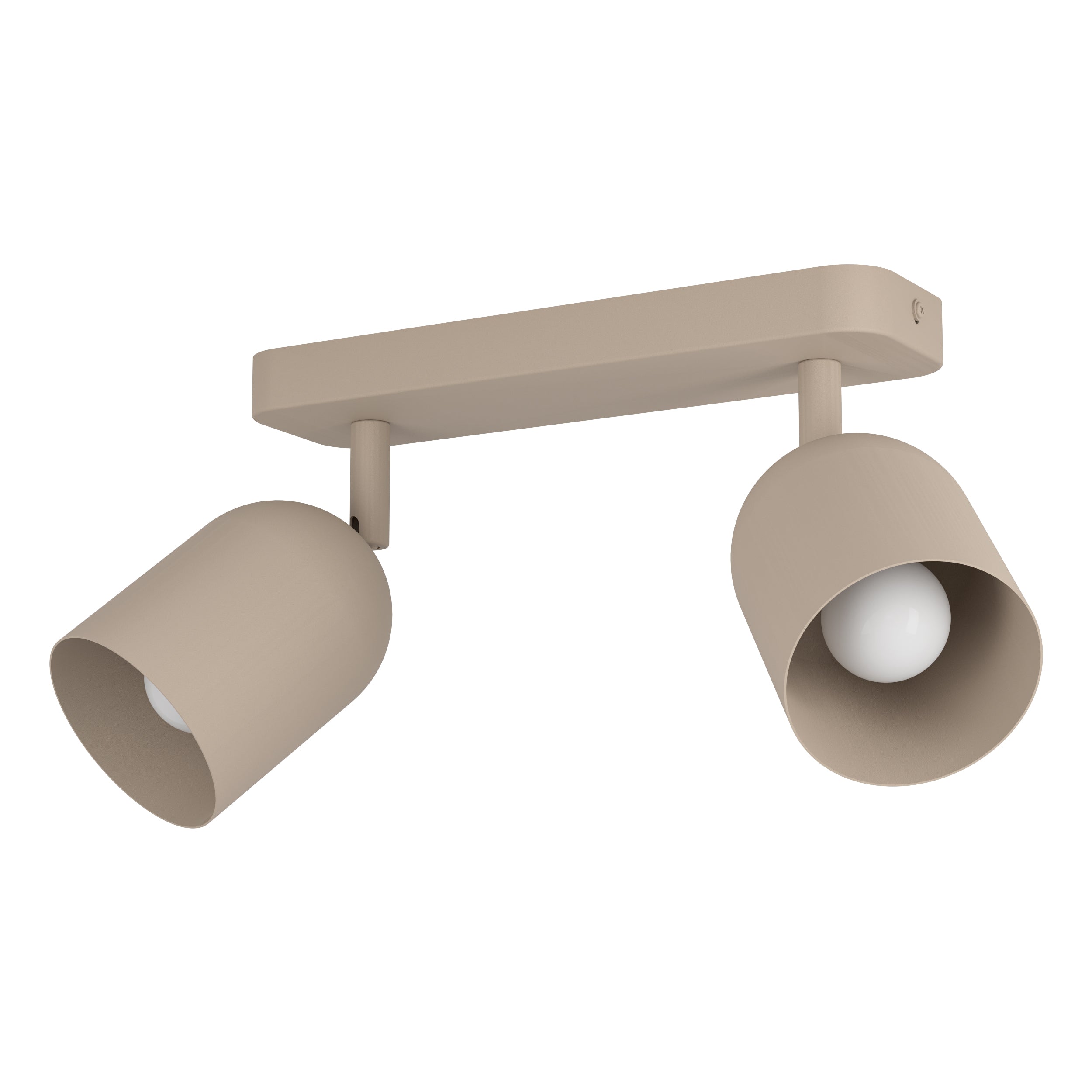 EGLO Tilston Steel Minimalist Dual Ceiling Spotlight, Sandy