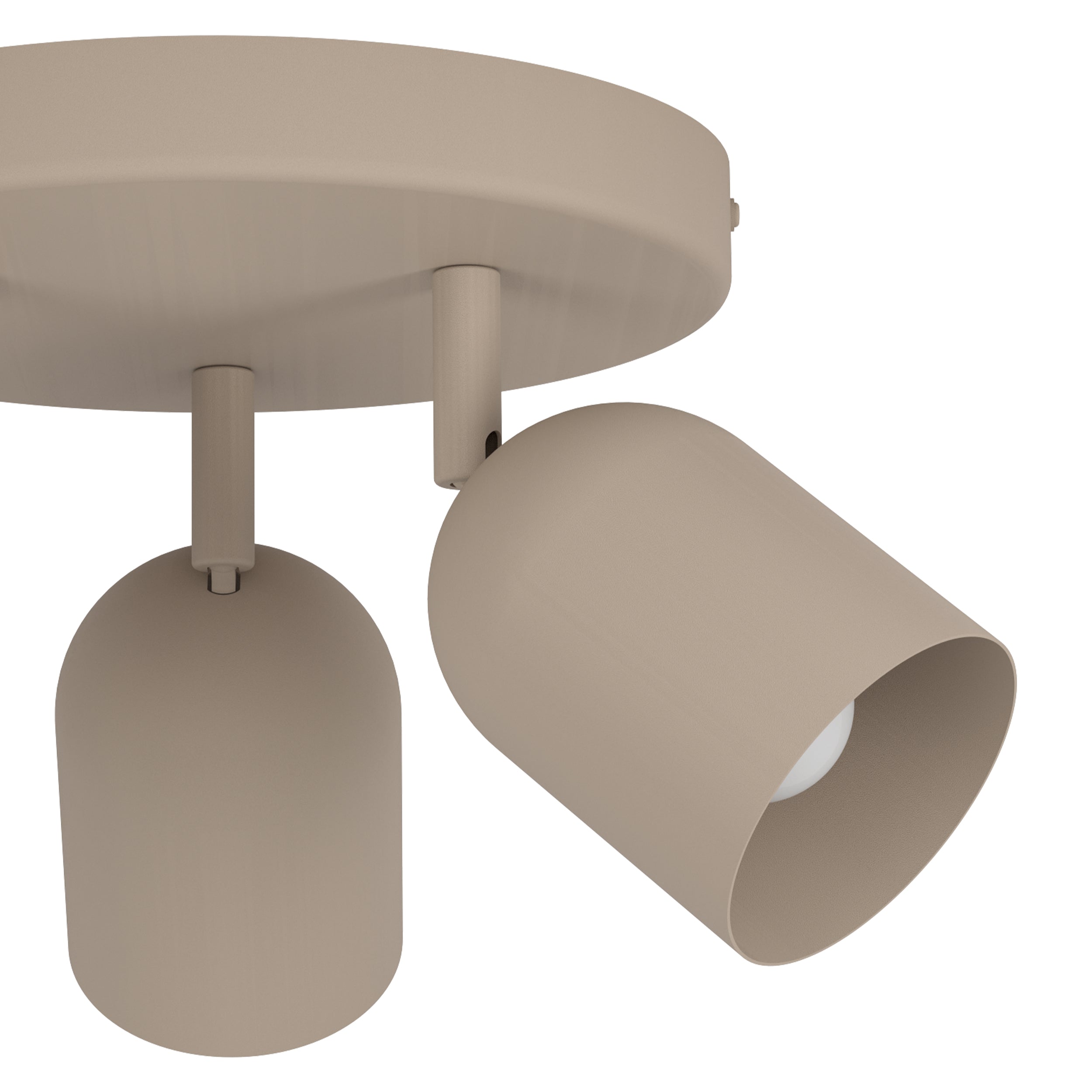 EGLO Tilston Steel Minimalist Triple Ceiling Spotlight, Sandy