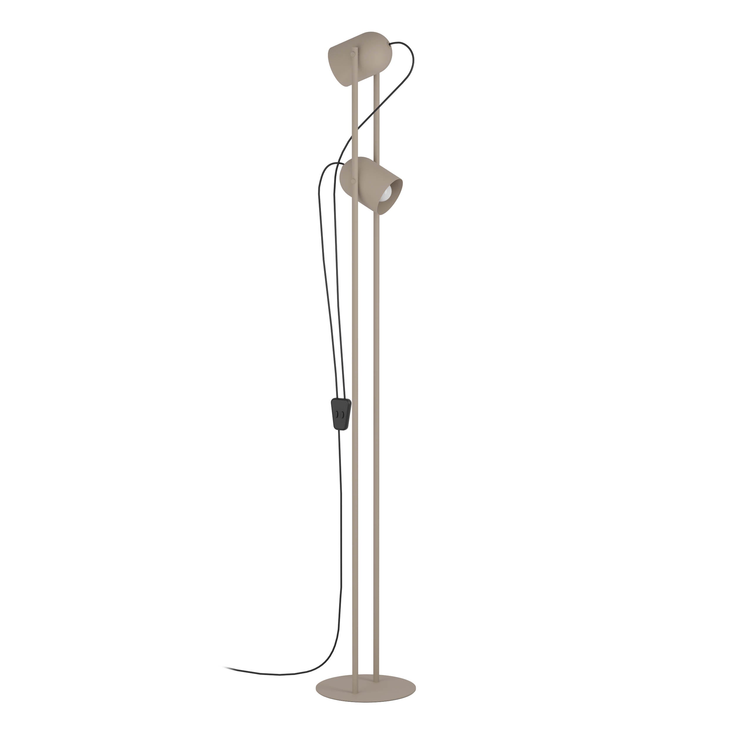 EGLO Tilston Sand Dual Sand Coloured Spotlight Floor Lamp with Foot Switch