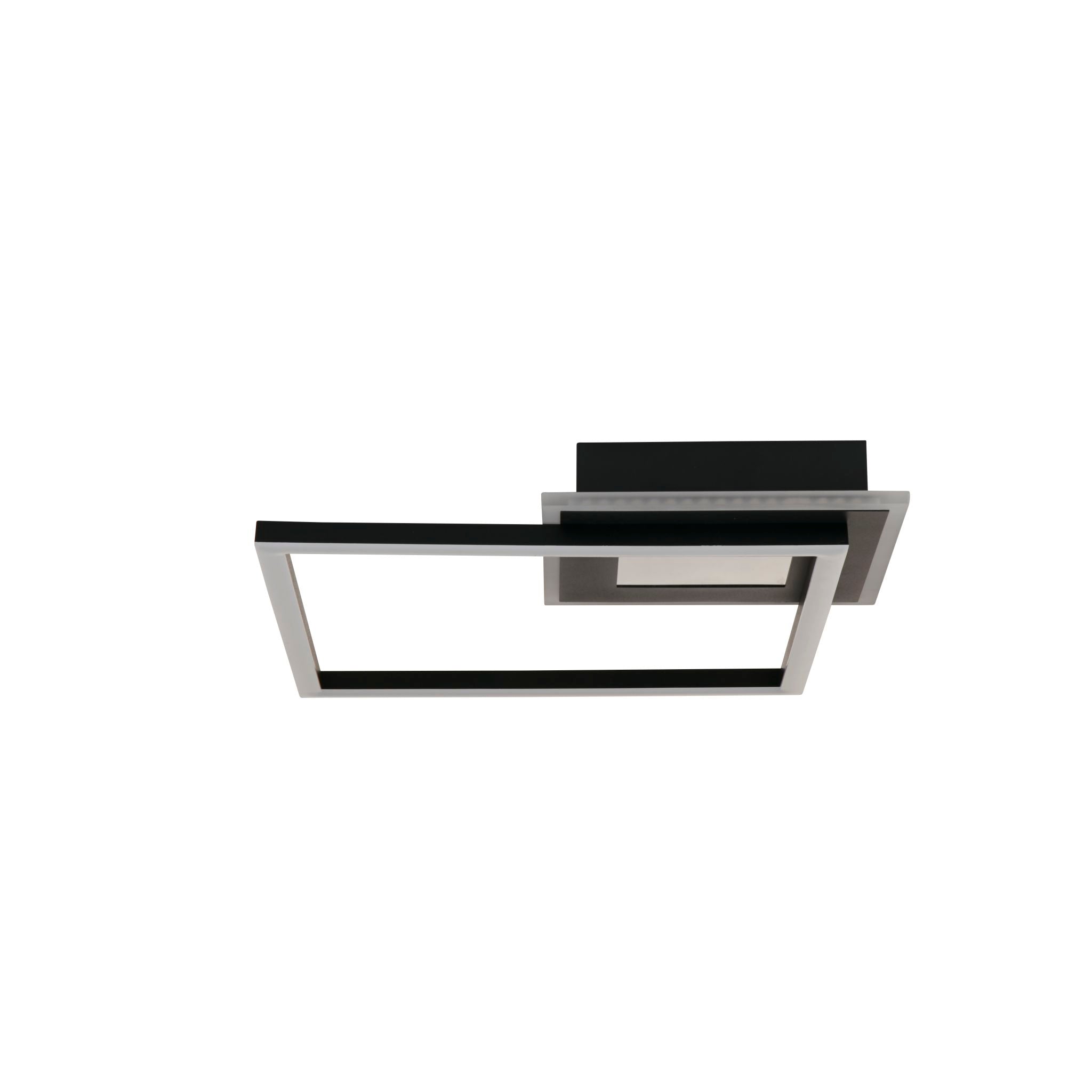 Quadrate LED Flush. Matt Black