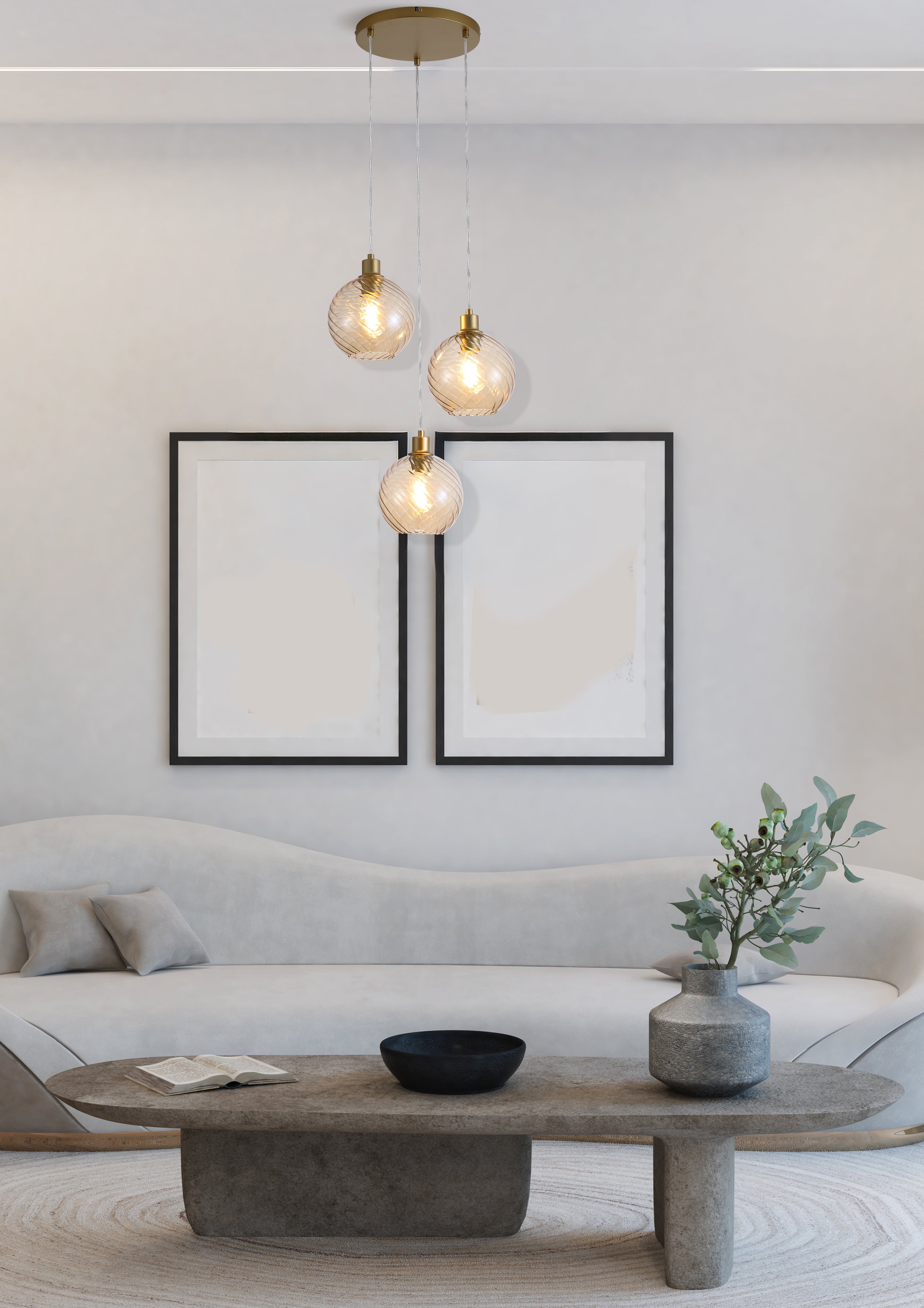 Radiance 3Lt  Multi Drop Pendant