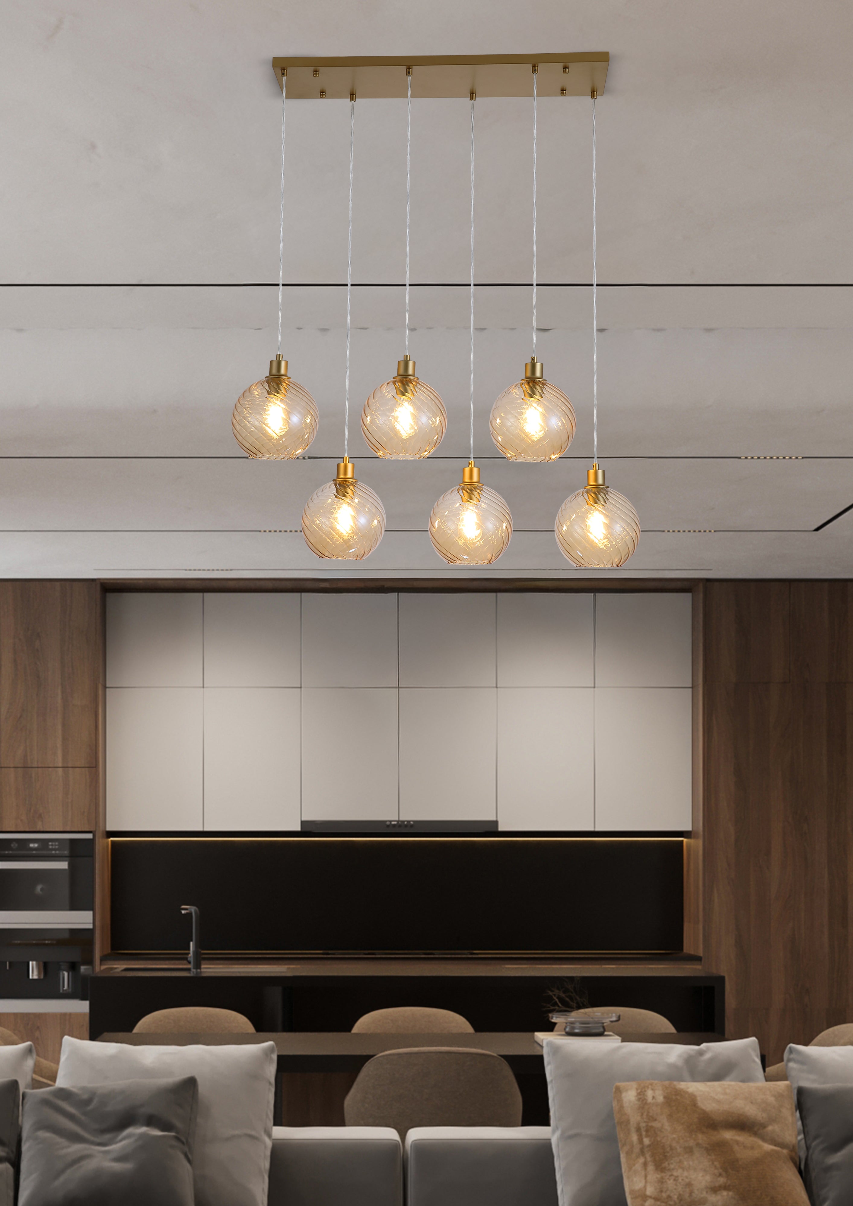 Radiance 6Lt Bar Pendant