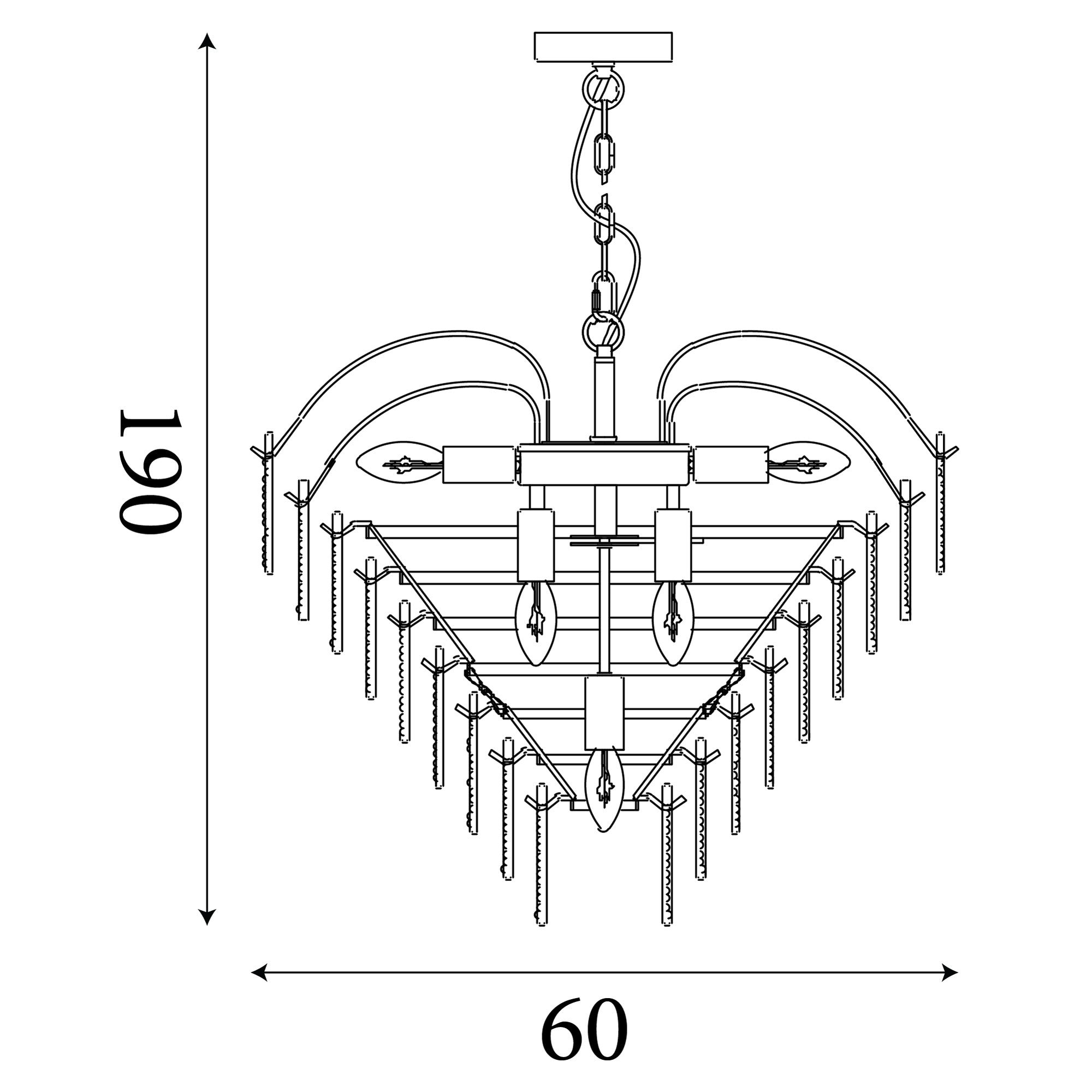 Feather 10Lt Pendant