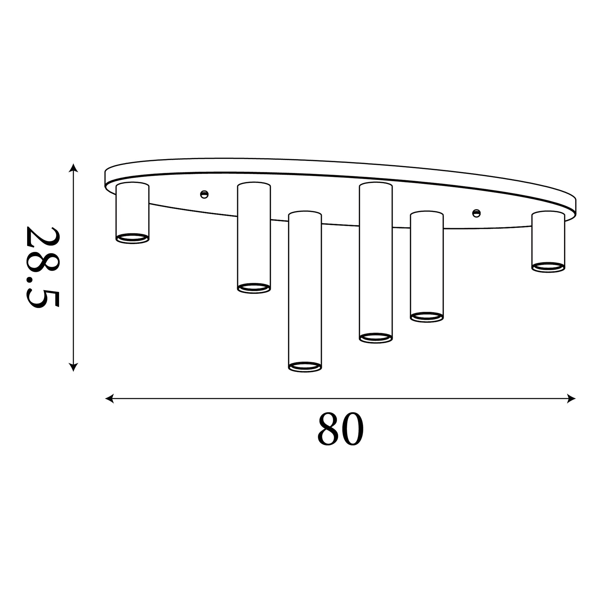 Tubes 6Lt Flush Oblong