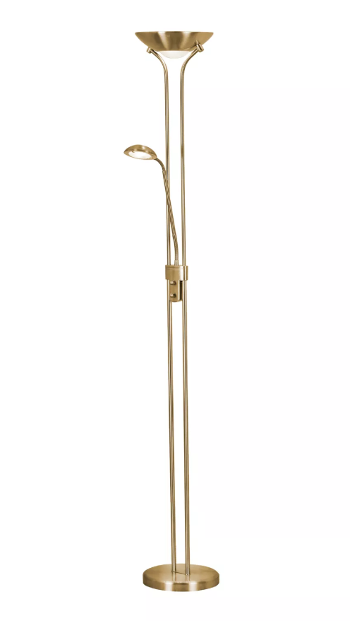 5430SB  Mother & Child LED Dimmable Floor Lamp - Satin Brass