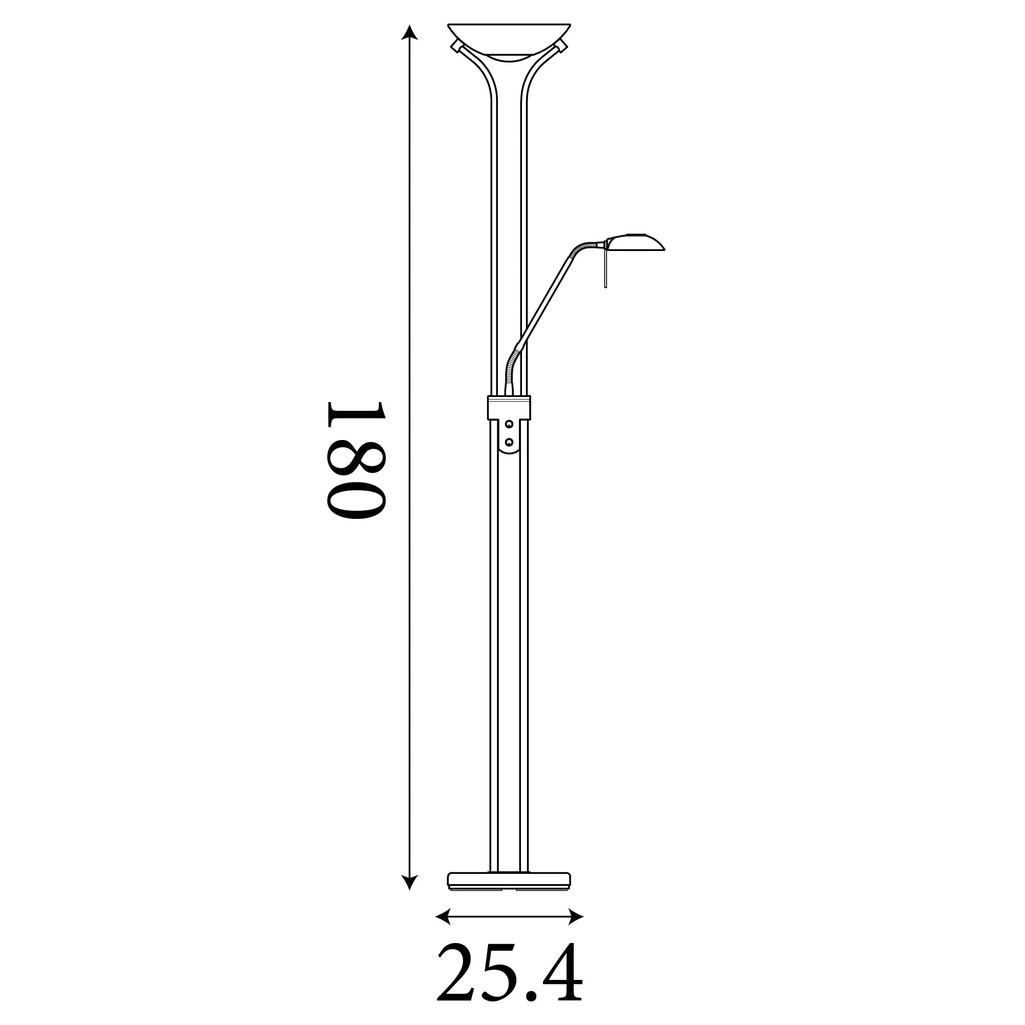 Mother & Child Floor Lamp - Satin Silver Metal & Glass