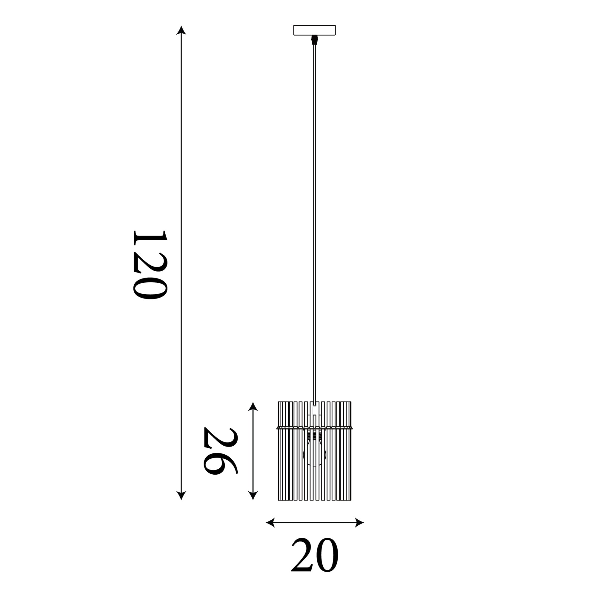 Swizzle 1Lt Pendant  200mm Diameter