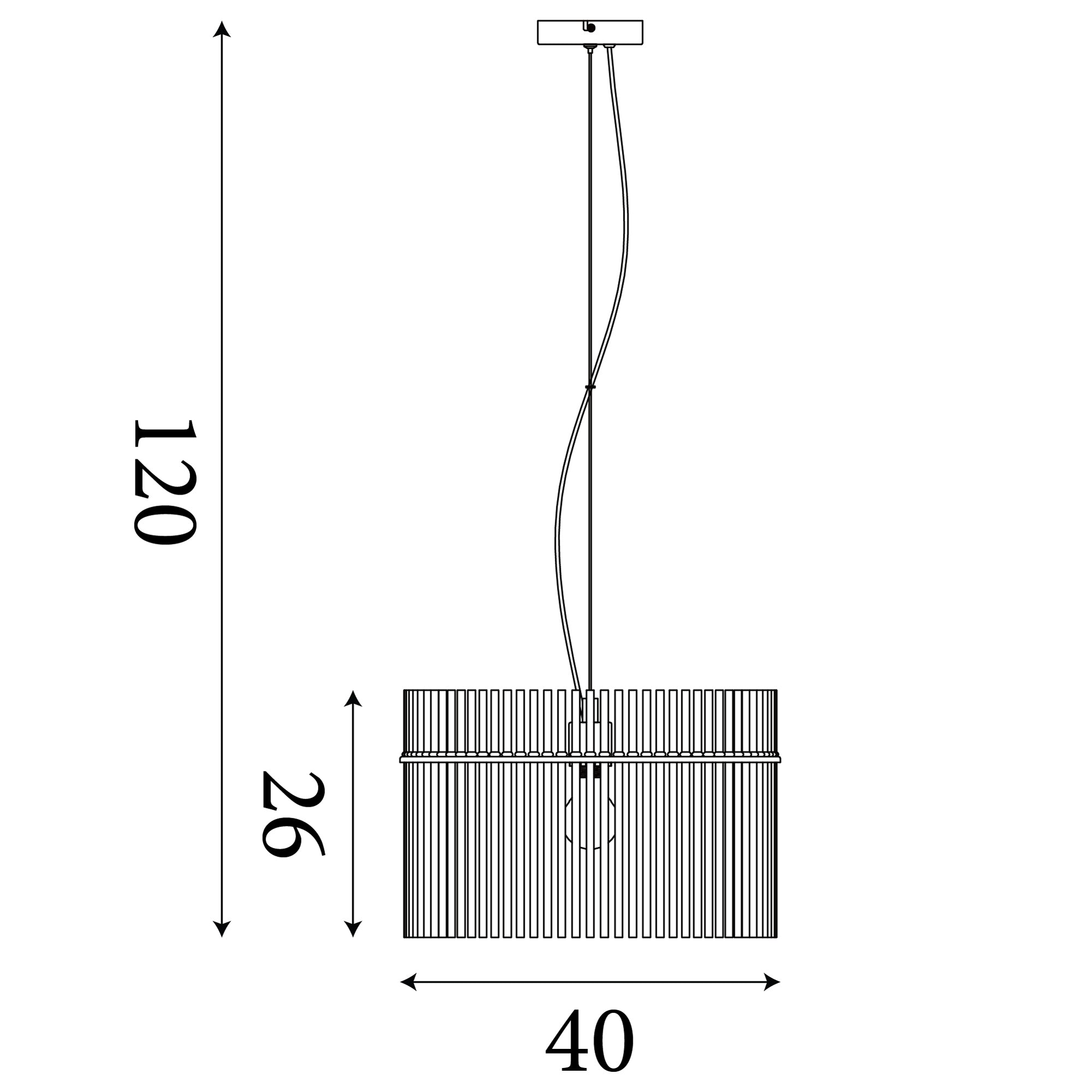 Swizzle 1Lt Pendant  400mm Diameter