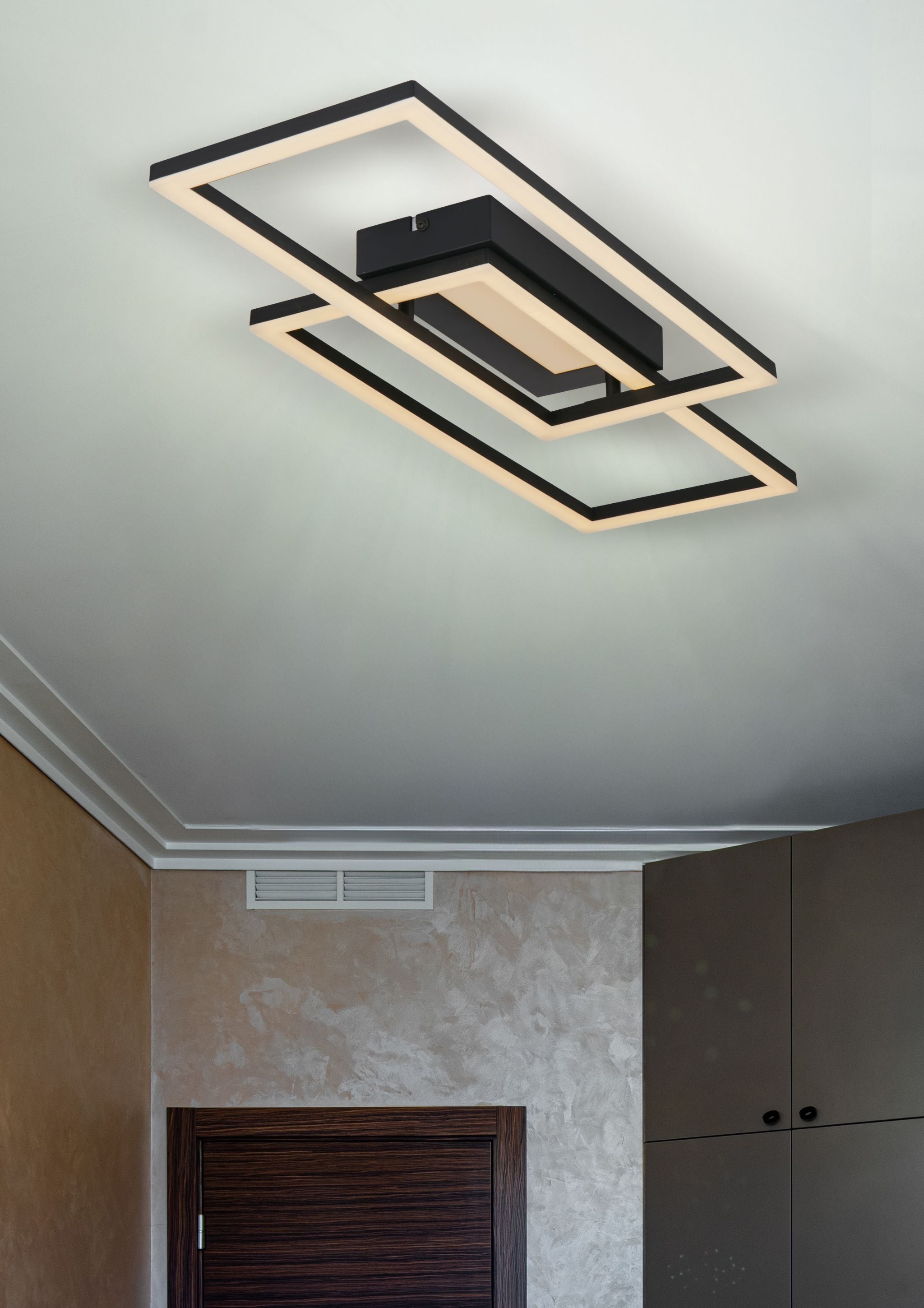 Ovaloid LED Flush. Matt Black