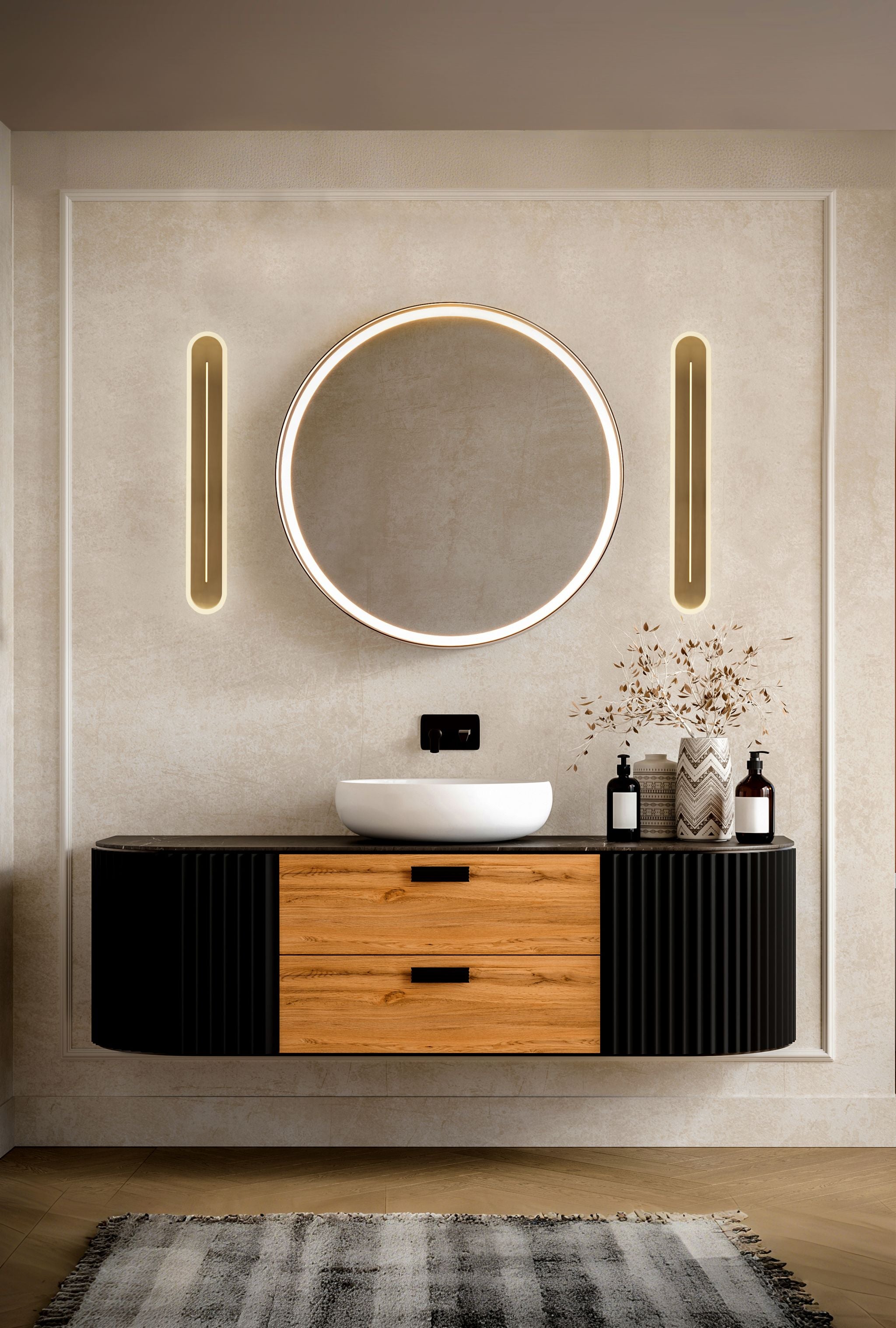 Couper LED 59mm High Wall Light