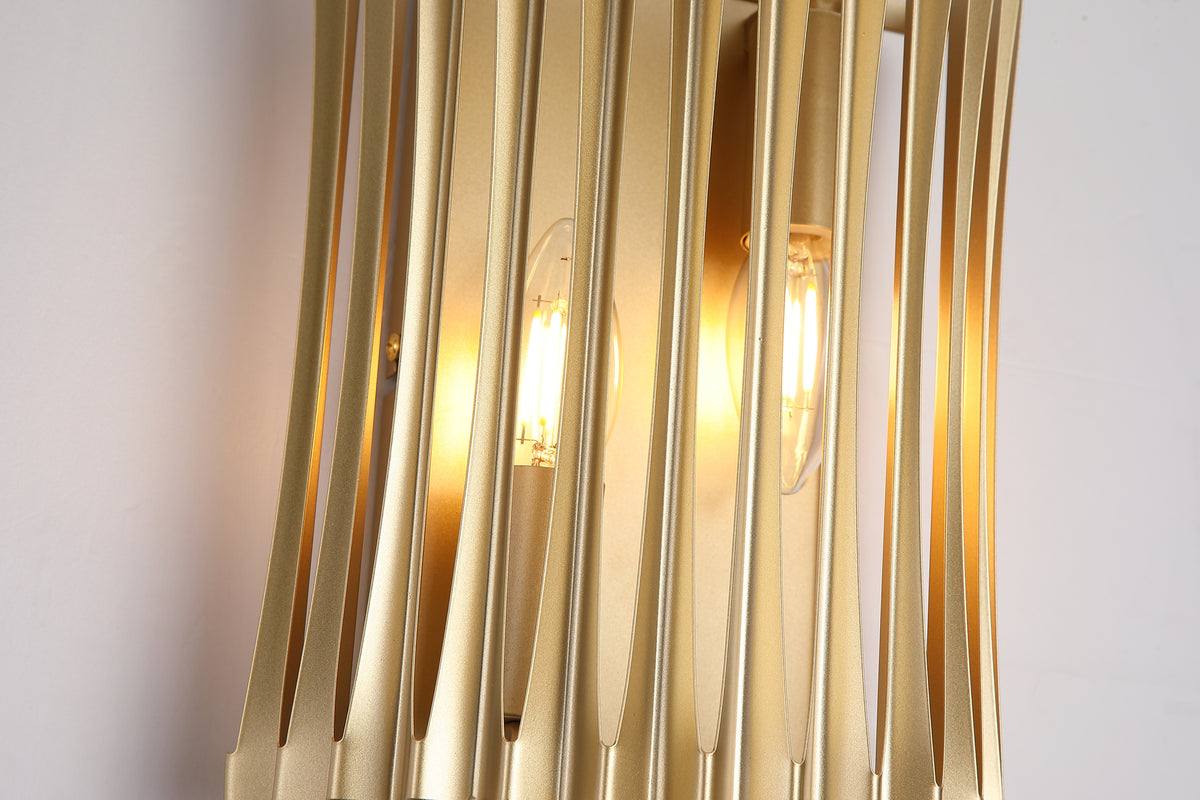 Split 2Lt Wall Light, Gold