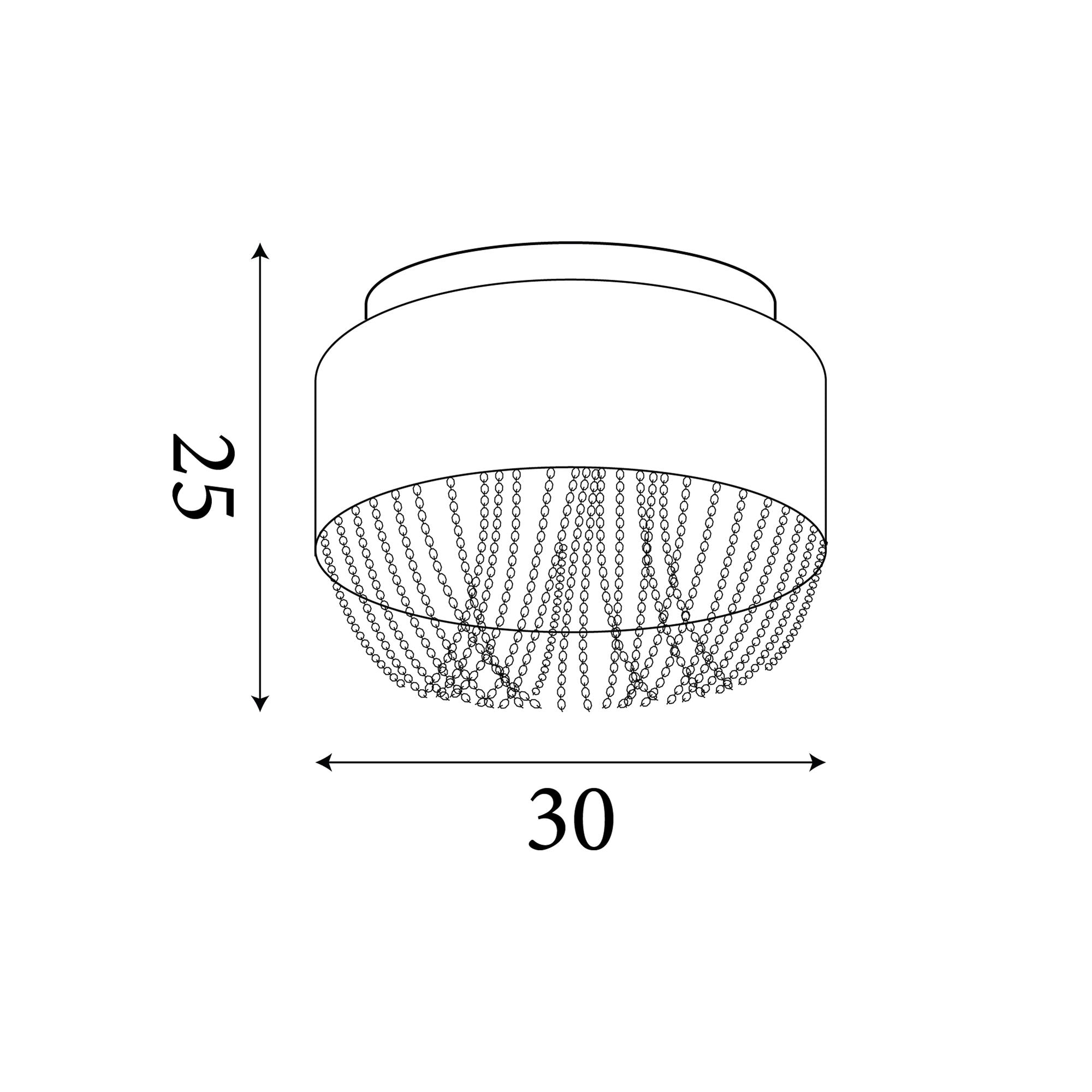 Bellano 3Lt Flush - Chrome Metal