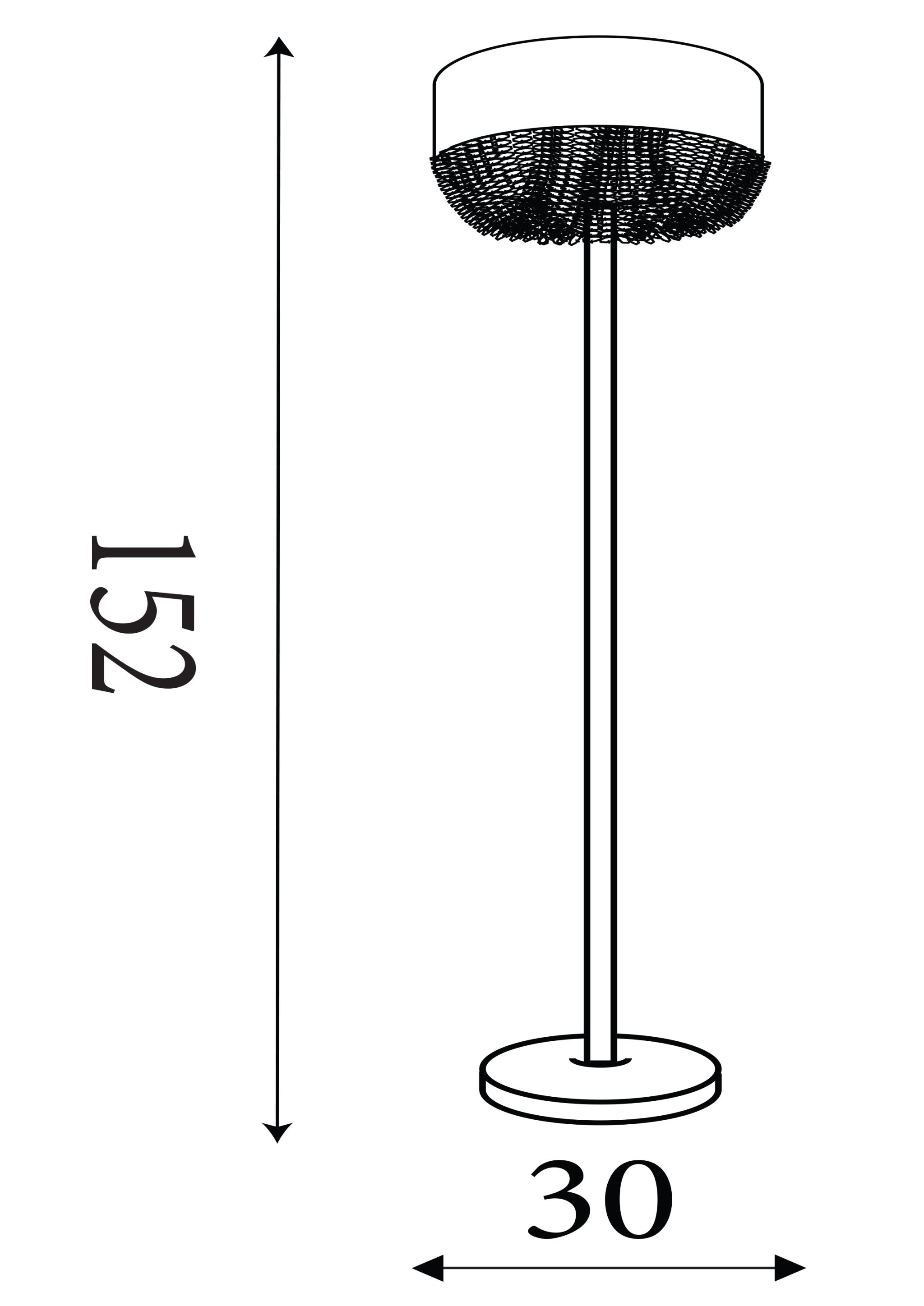 Bellano Floor Lamp -  Chrome Metal