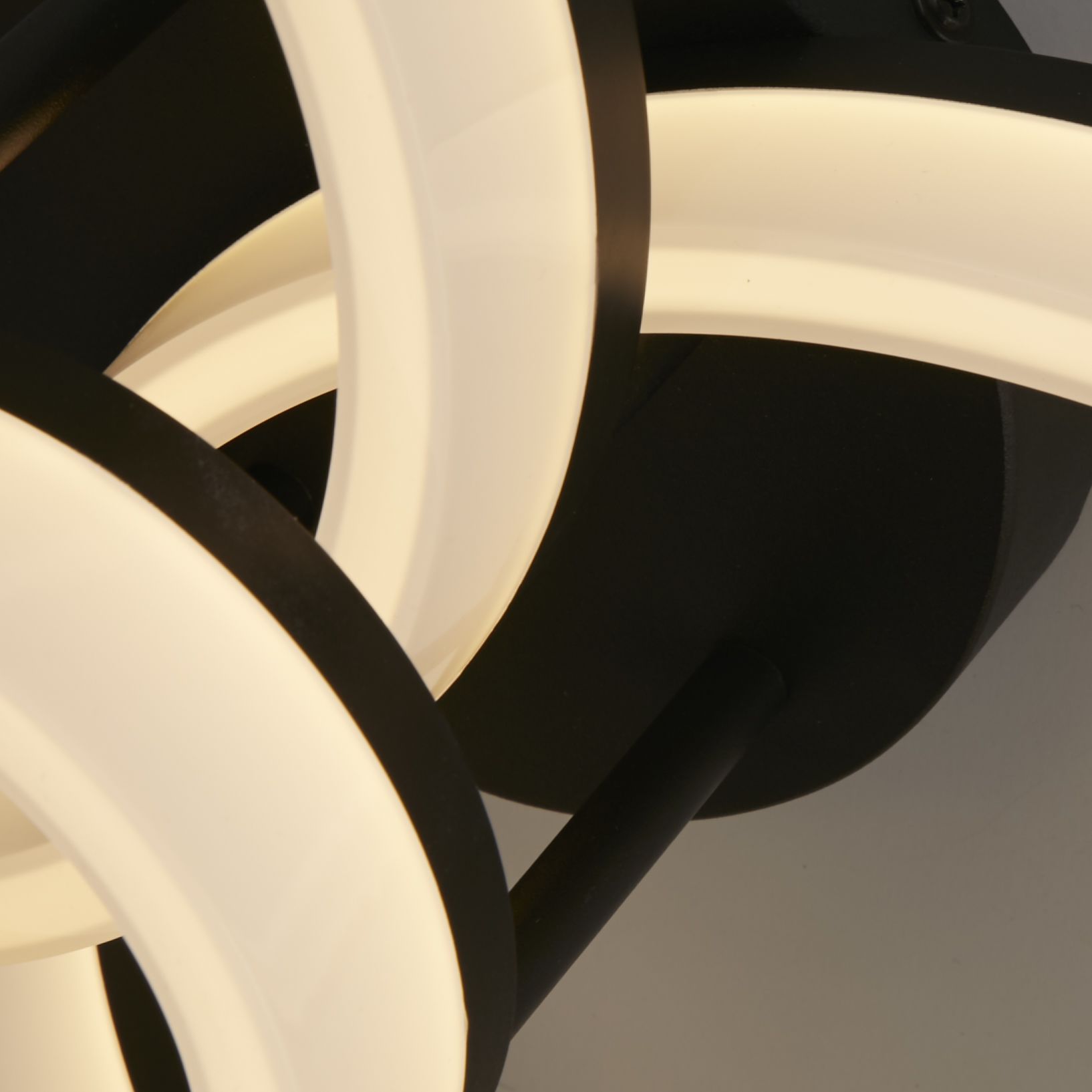 Triple LED Flush. Matt Black