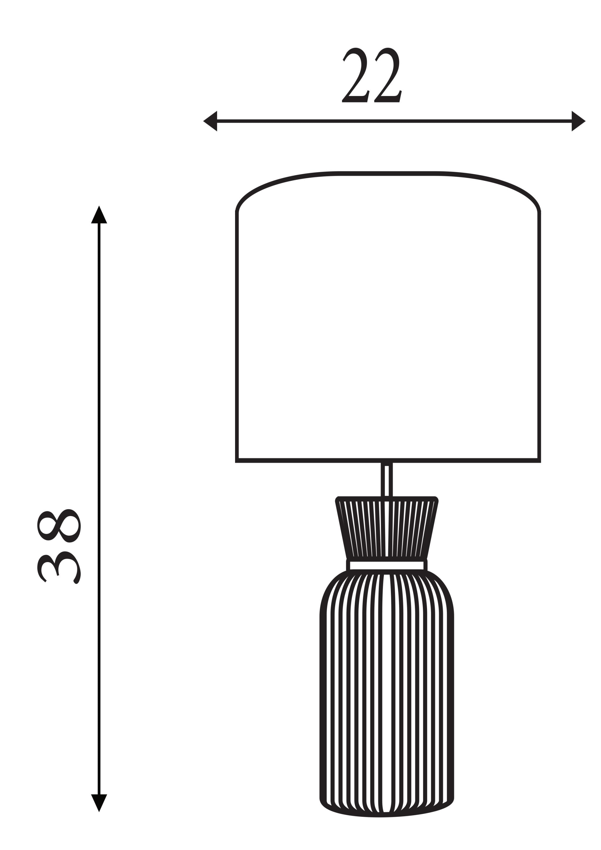 Table Lamp - Ceramic & Fabric