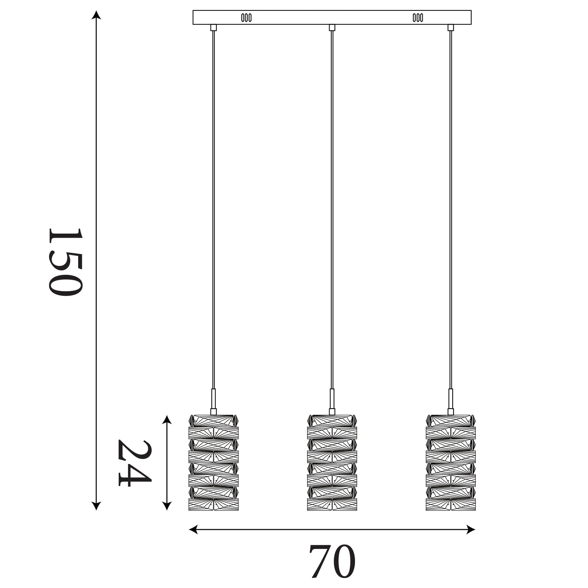 Modena LED 3Lt Bar Pendant