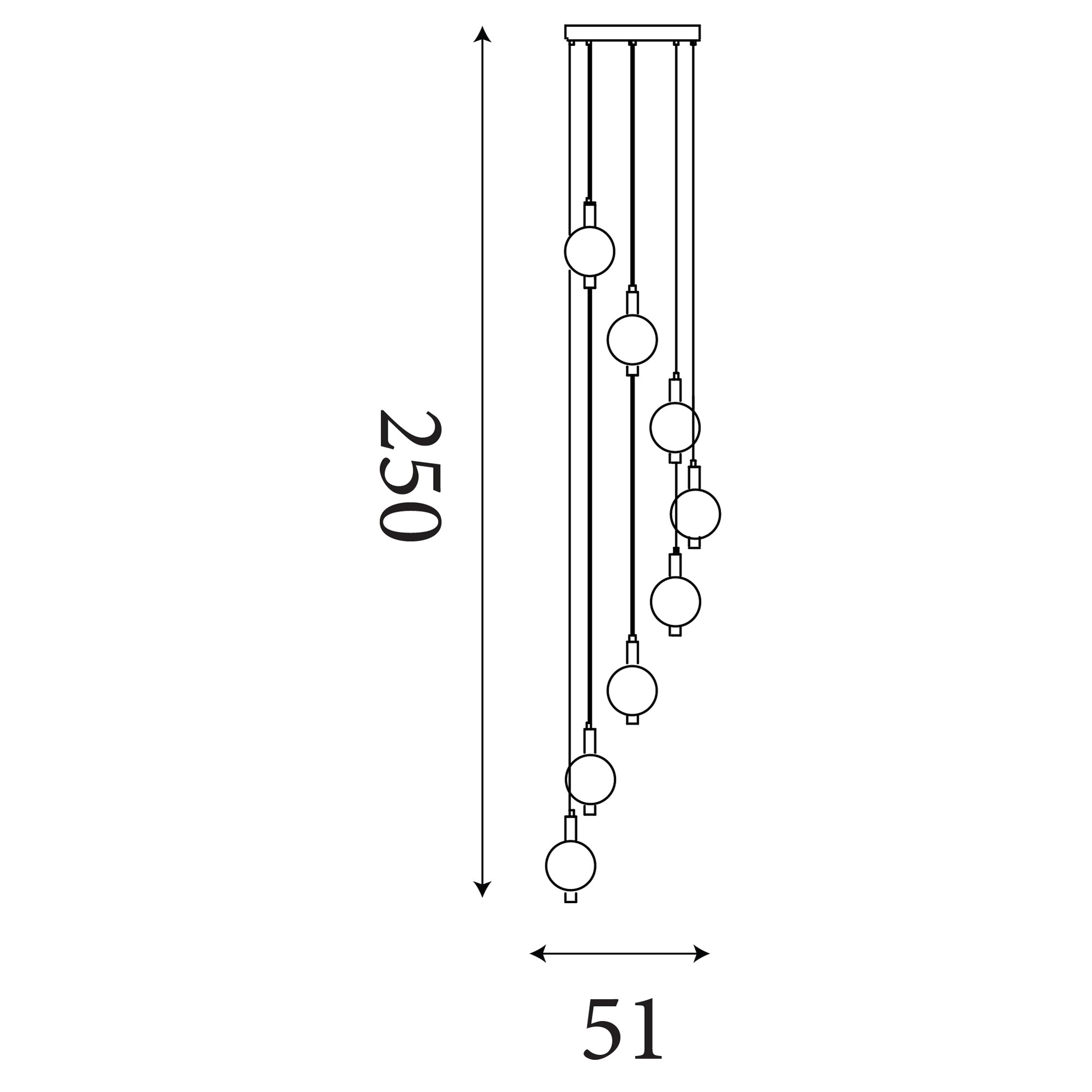 Luminique LED 8Lt Pendant