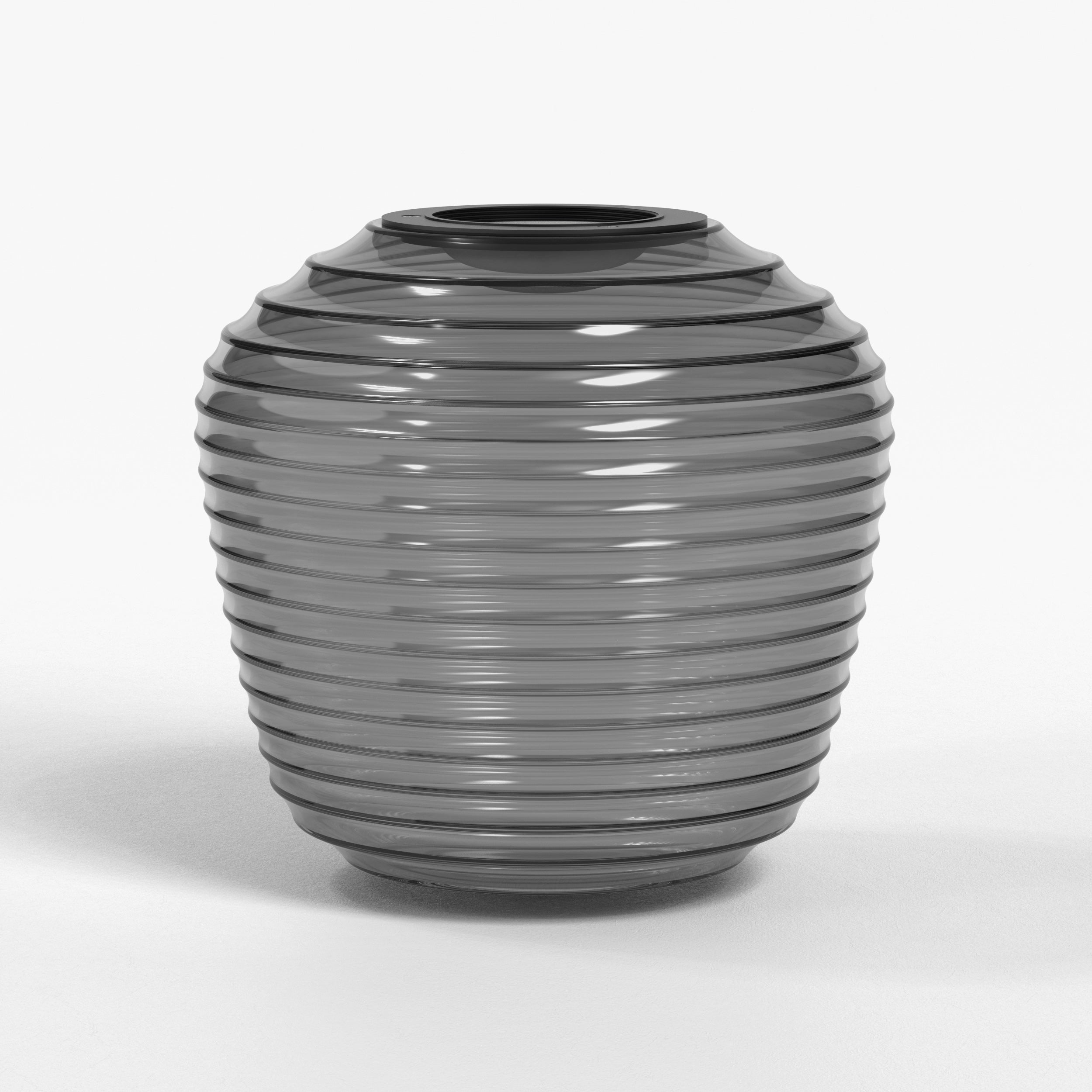 Nara Taper Ribbed Glass - Smoke