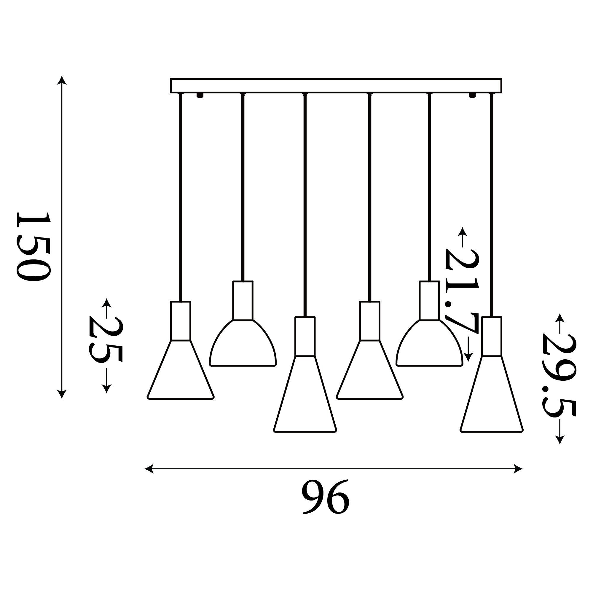 Cannes LED 6Lt Pendant