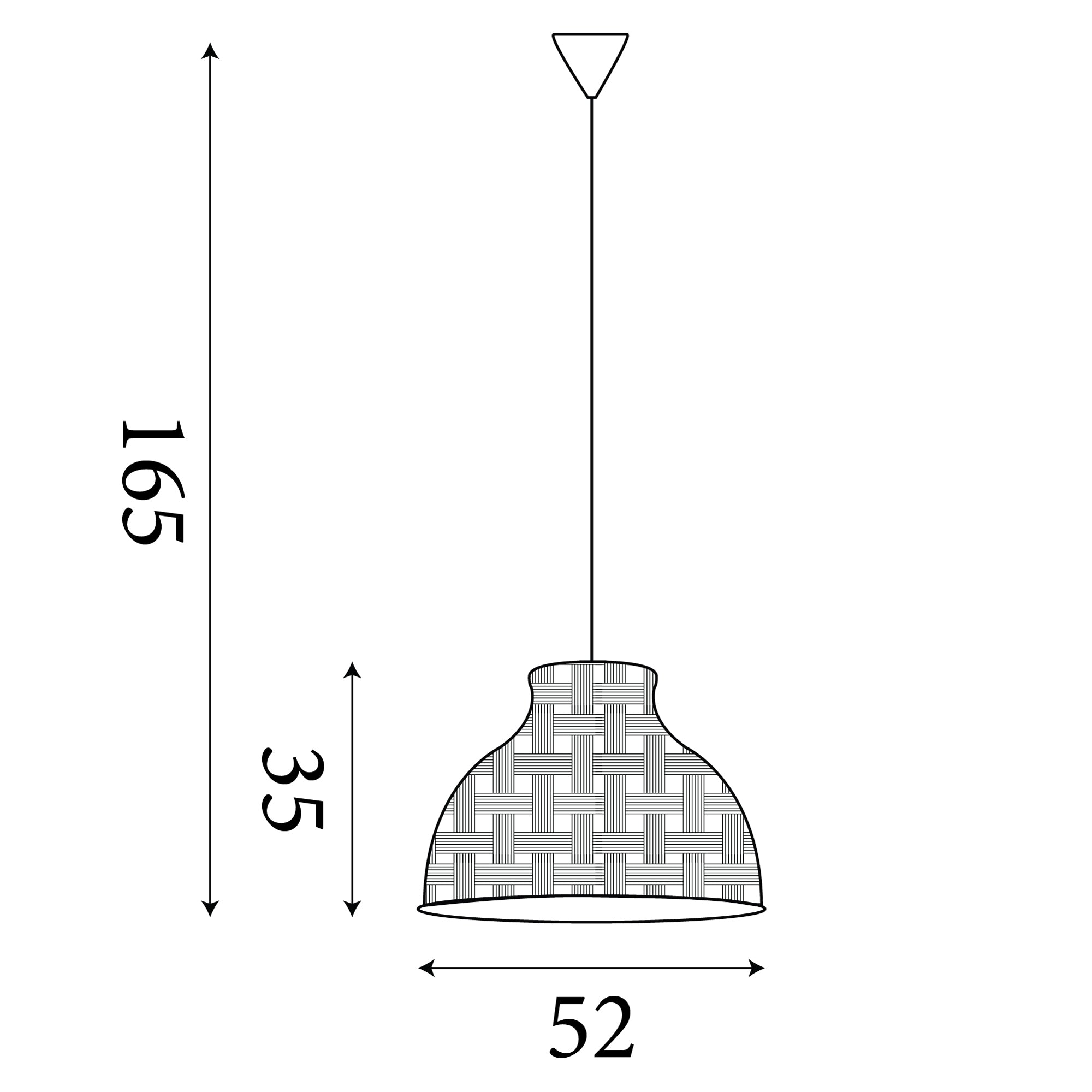 Bali Pendant 520mm - Bamboo