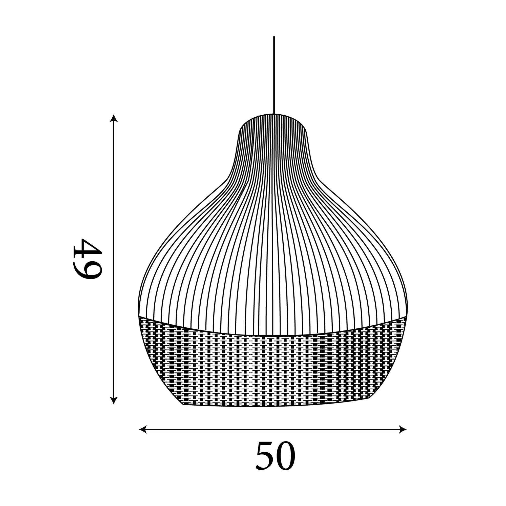 Bali Pendant - Rattan