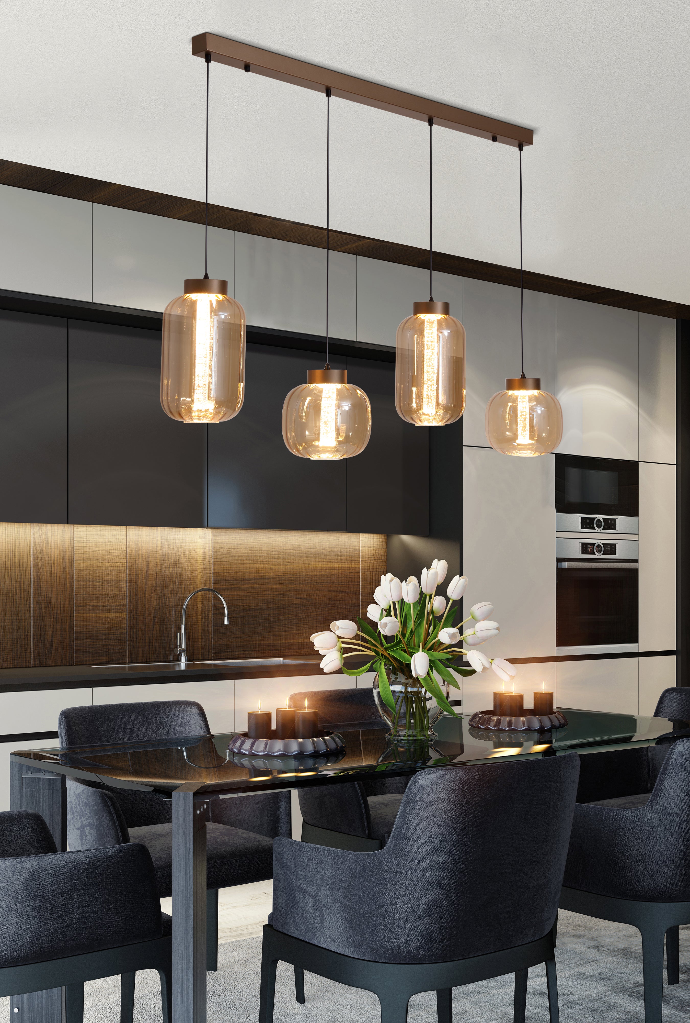 Lille LED 4Lt LED Pendant