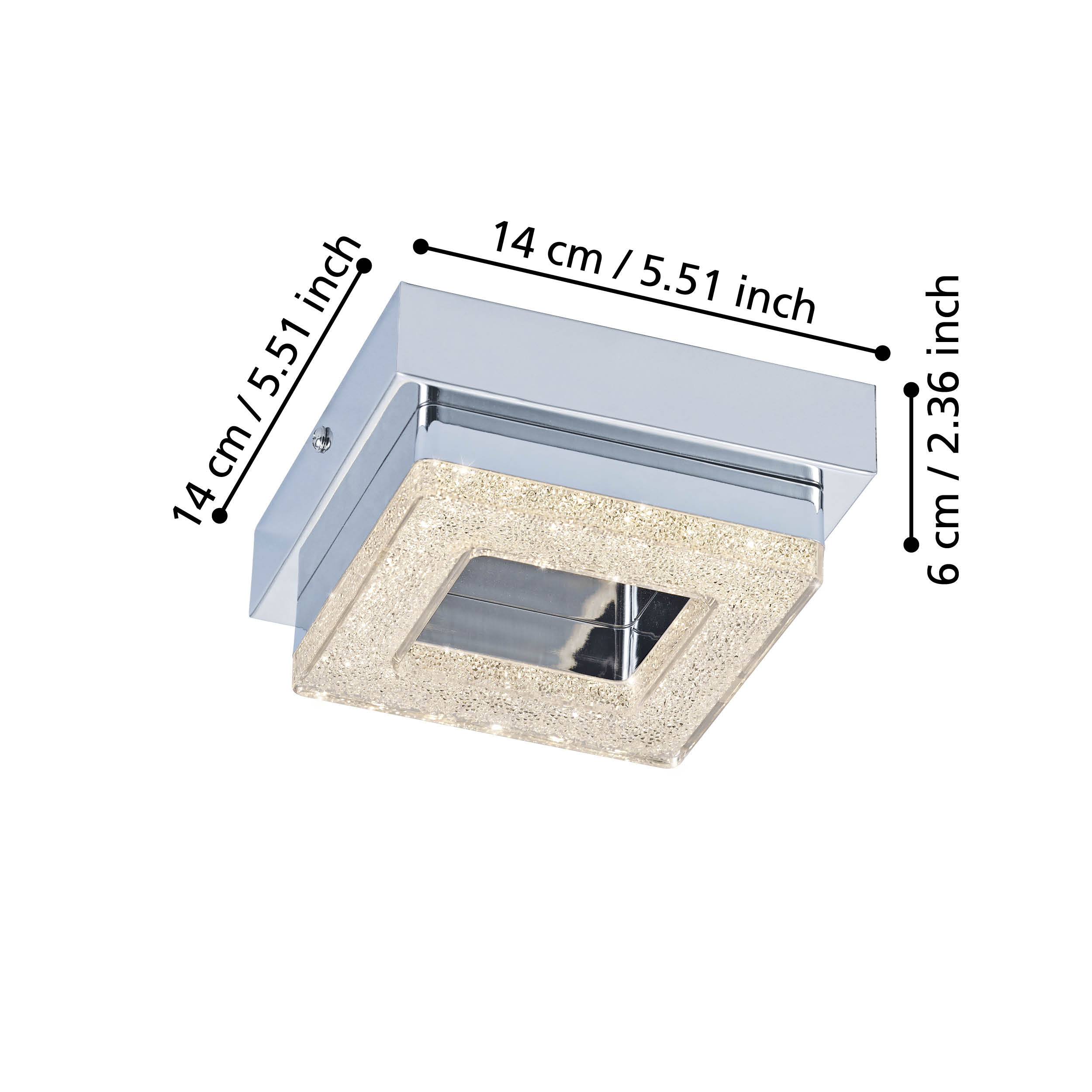 FRADELO 140mm SQ Flush Fitting