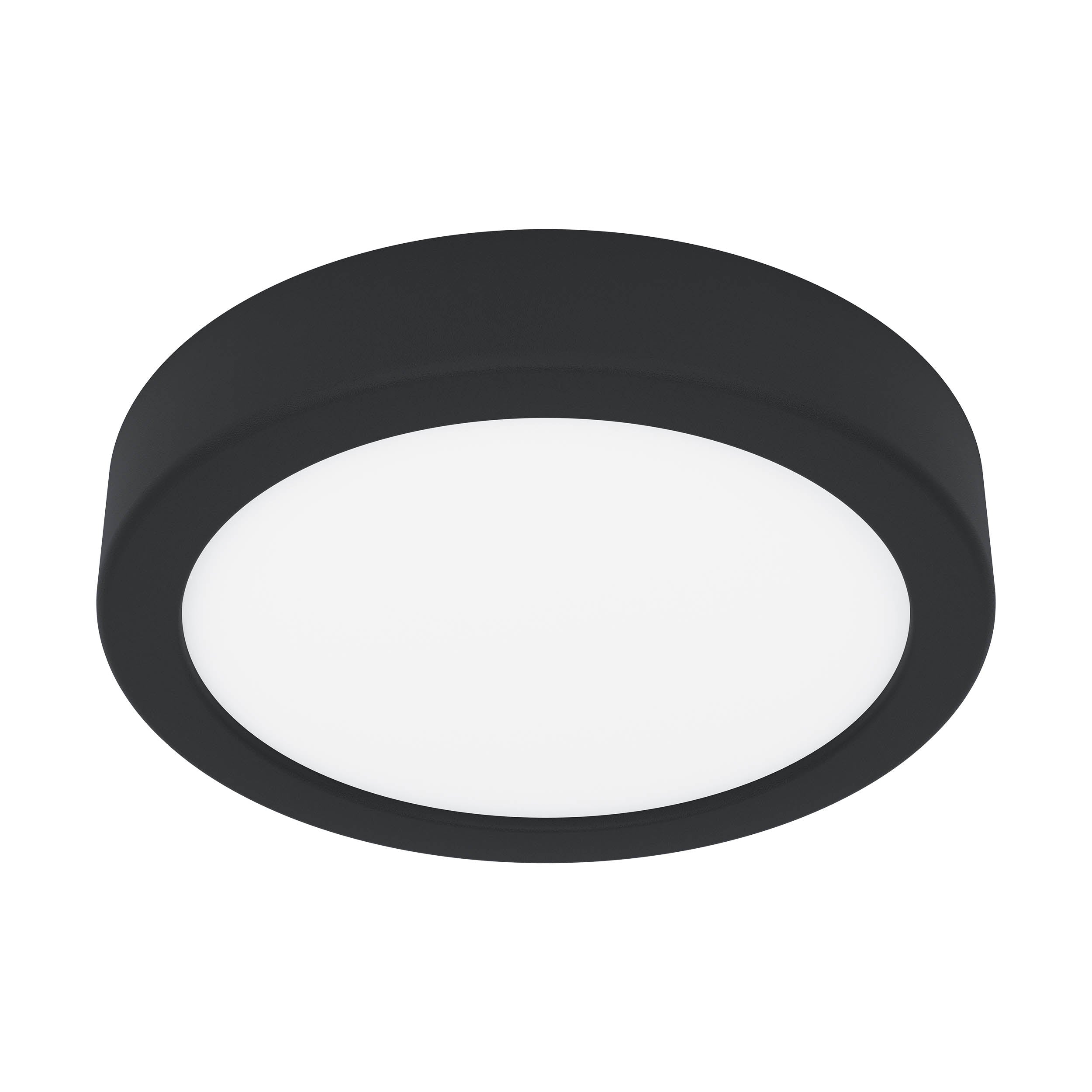 EGLO Fueva 6 IP44 LED CCT Plastic Ceiling Light, (D) 16.6cm Black