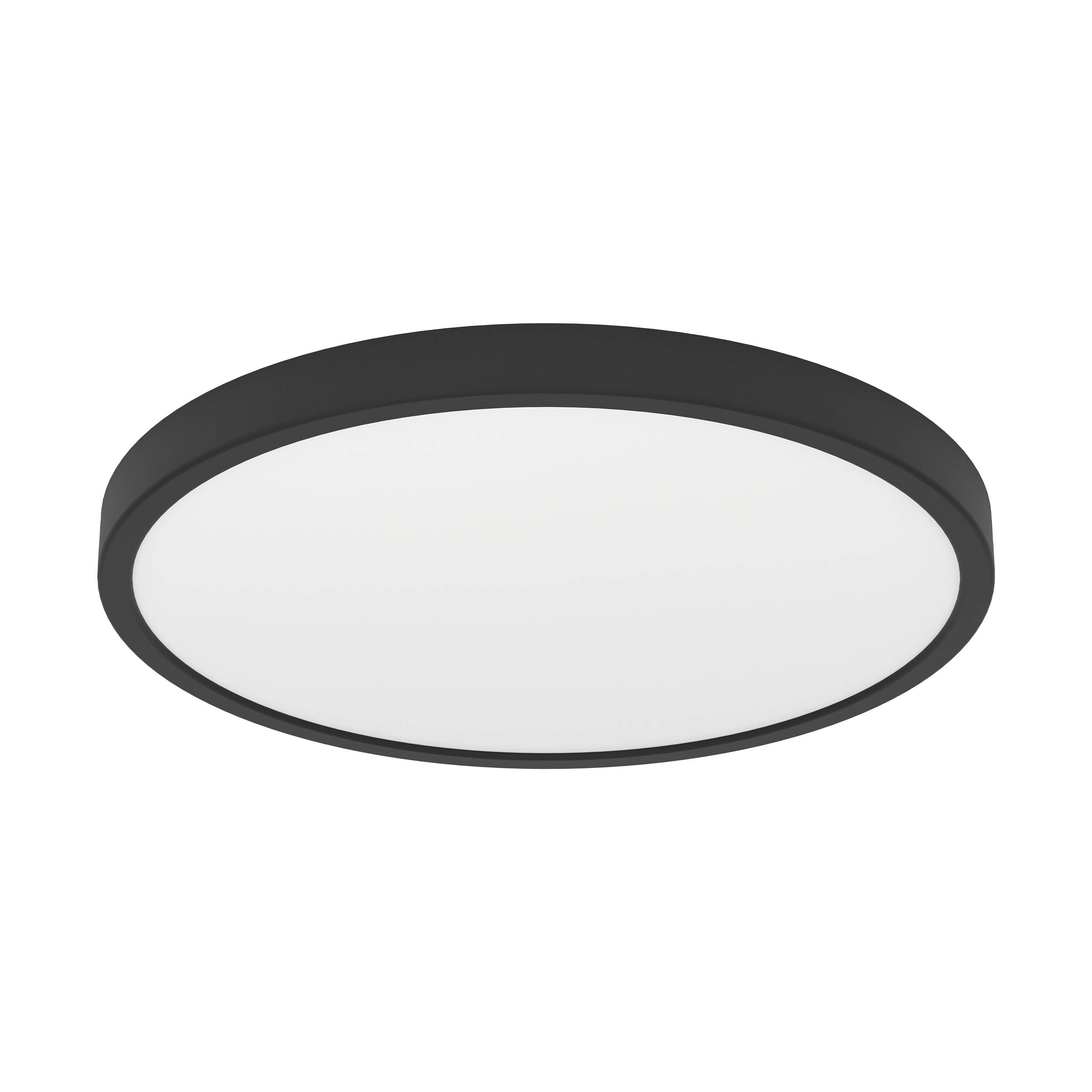 EGLO Fueva 6 Ultra-Slim Surface-Mounted Black Round LED Ceiling Light WBS
