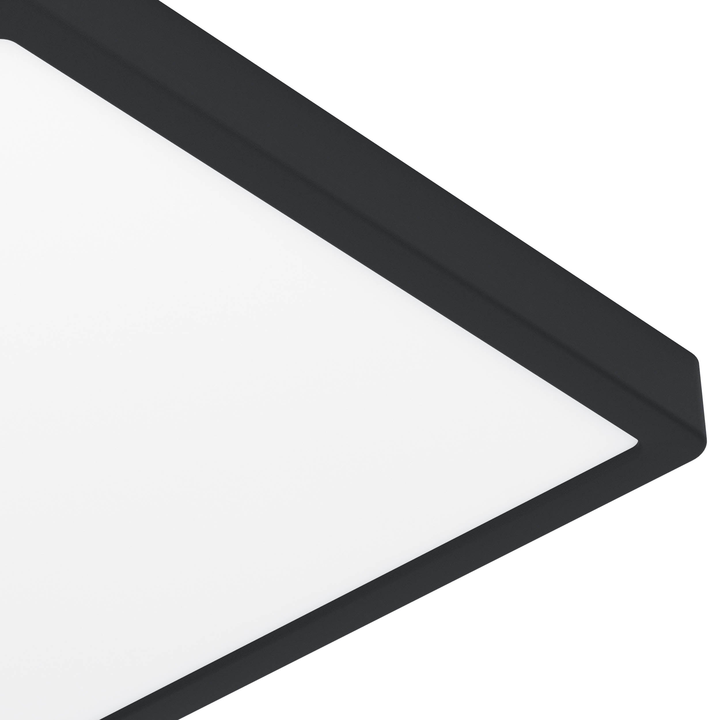 EGLO Fueva 6 Modern Ultra-Slim LED Black Square Ceiling Light WBS