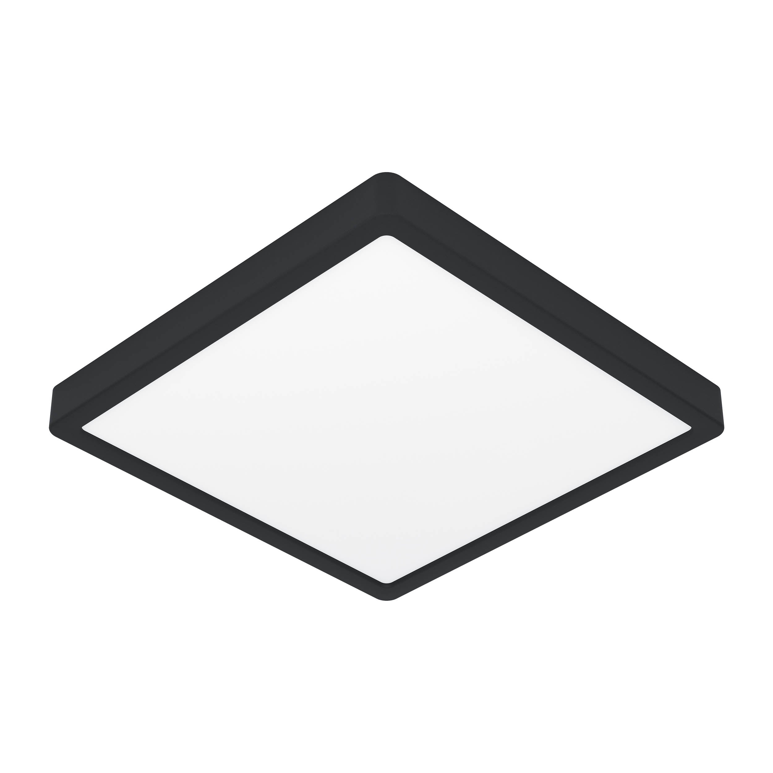 EGLO Fueva 6 Modern Ultra-Slim LED Black Square Ceiling Light WBS