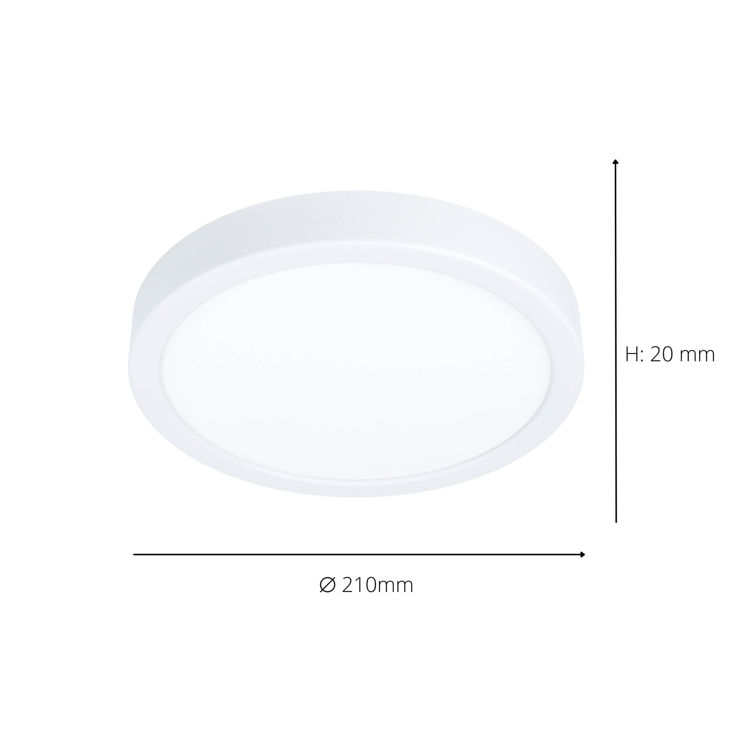 EGLO Fueva 6 Ultra-Slim Surface-Mounted White Round LED Light WBS